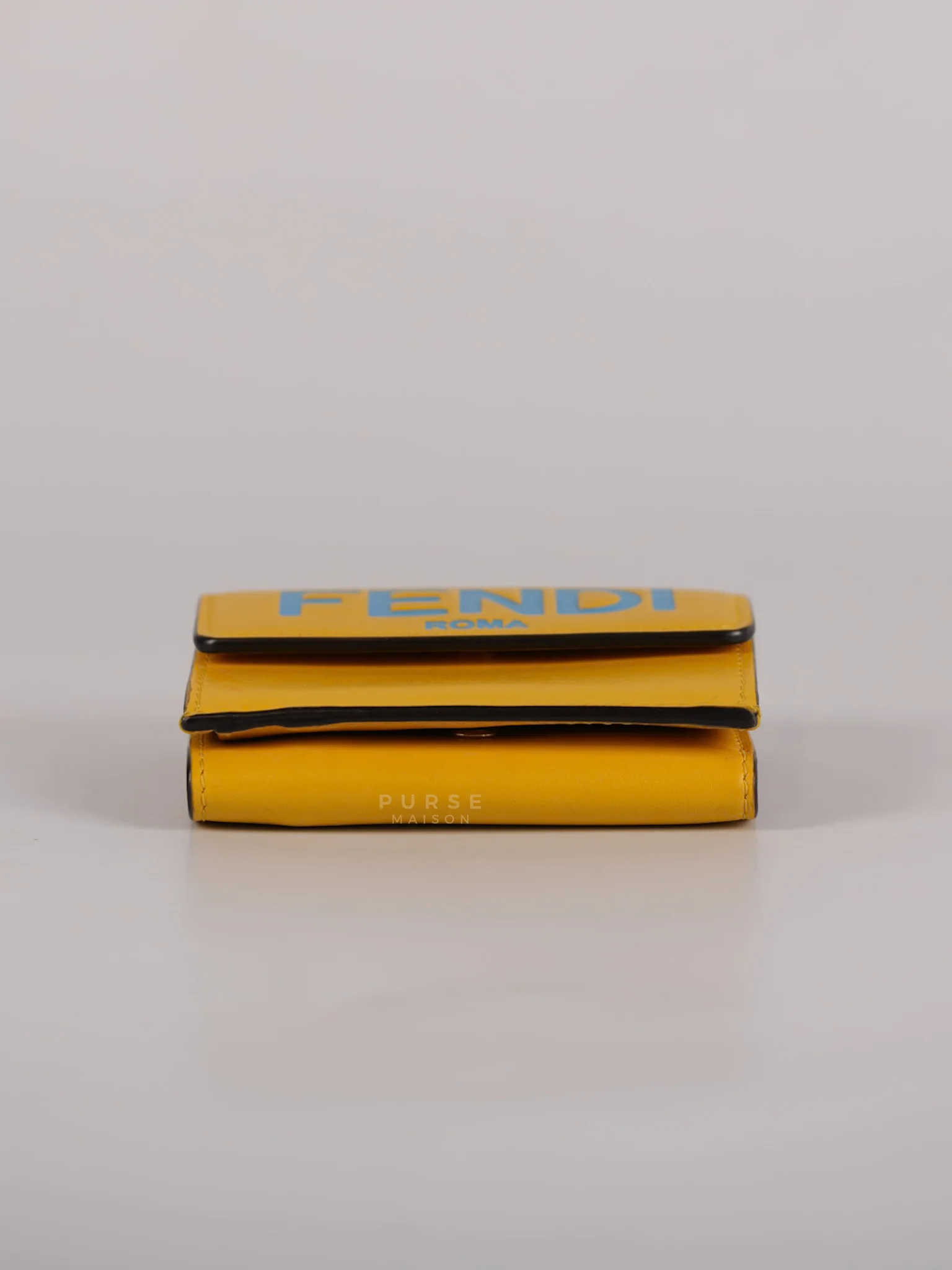 Fendi Roma Trifold Wallet in Yellow & Blue - Image 5