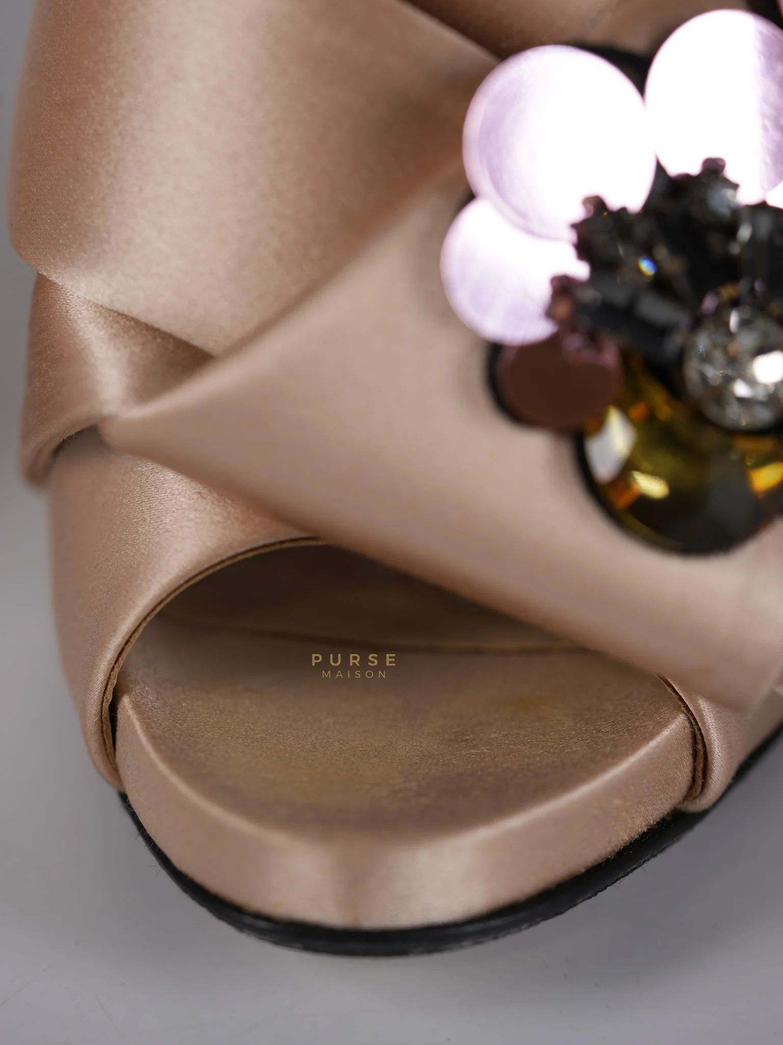 N°21 Ronny Pleated Crystal Heels in Cipria Size 35 EU (22 cm) - Image 13