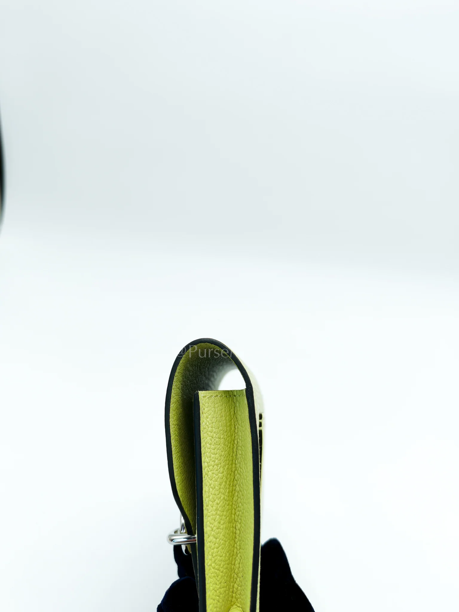 Hermes Roulis Slim Wallet in Jaune Bourgeon Chevre Mysore & Palladium Hardware Stamp U(2022) - Image 14