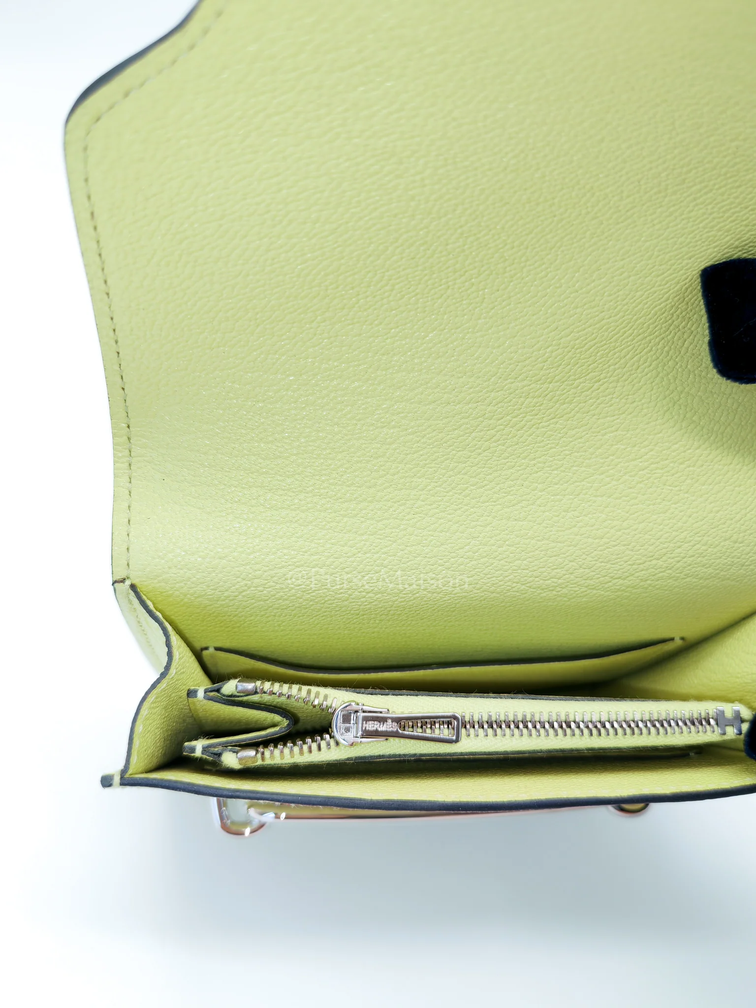 Hermes Roulis Slim Wallet in Jaune Bourgeon Chevre Mysore & Palladium Hardware Stamp U(2022) - Image 20