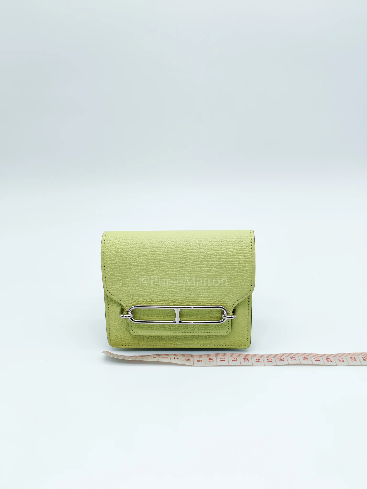 Hermes Roulis Slim Wallet in Jaune Bourgeon Chevre Mysore & Palladium Hardware Stamp U(2022) - Image 23