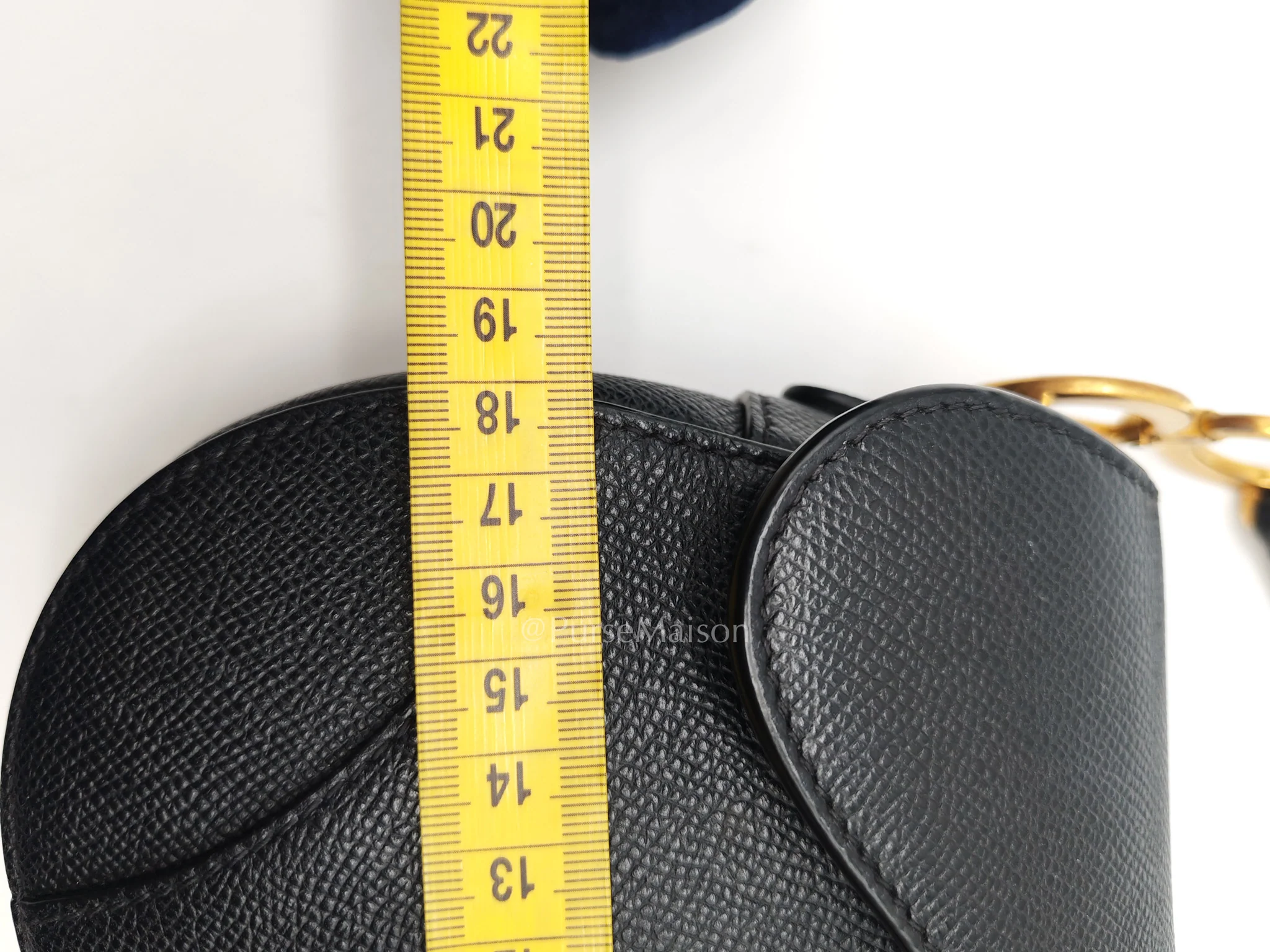 Christian Dior Mini Saddle in Black Grained Leather Top Handle Bag - Image 24