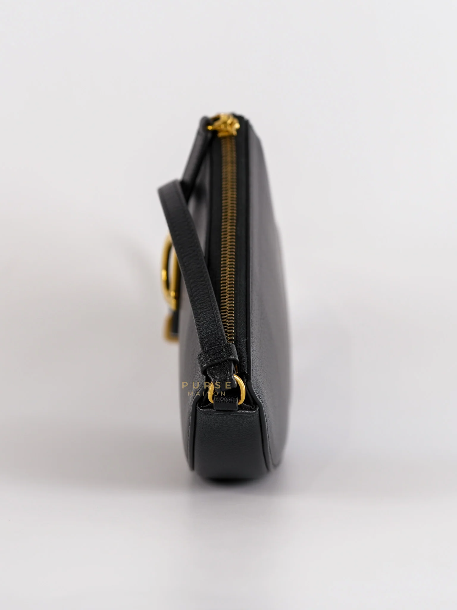 Christian Dior Saddle Rodeo Pouch in Black Goatskin Leathers - Image 3