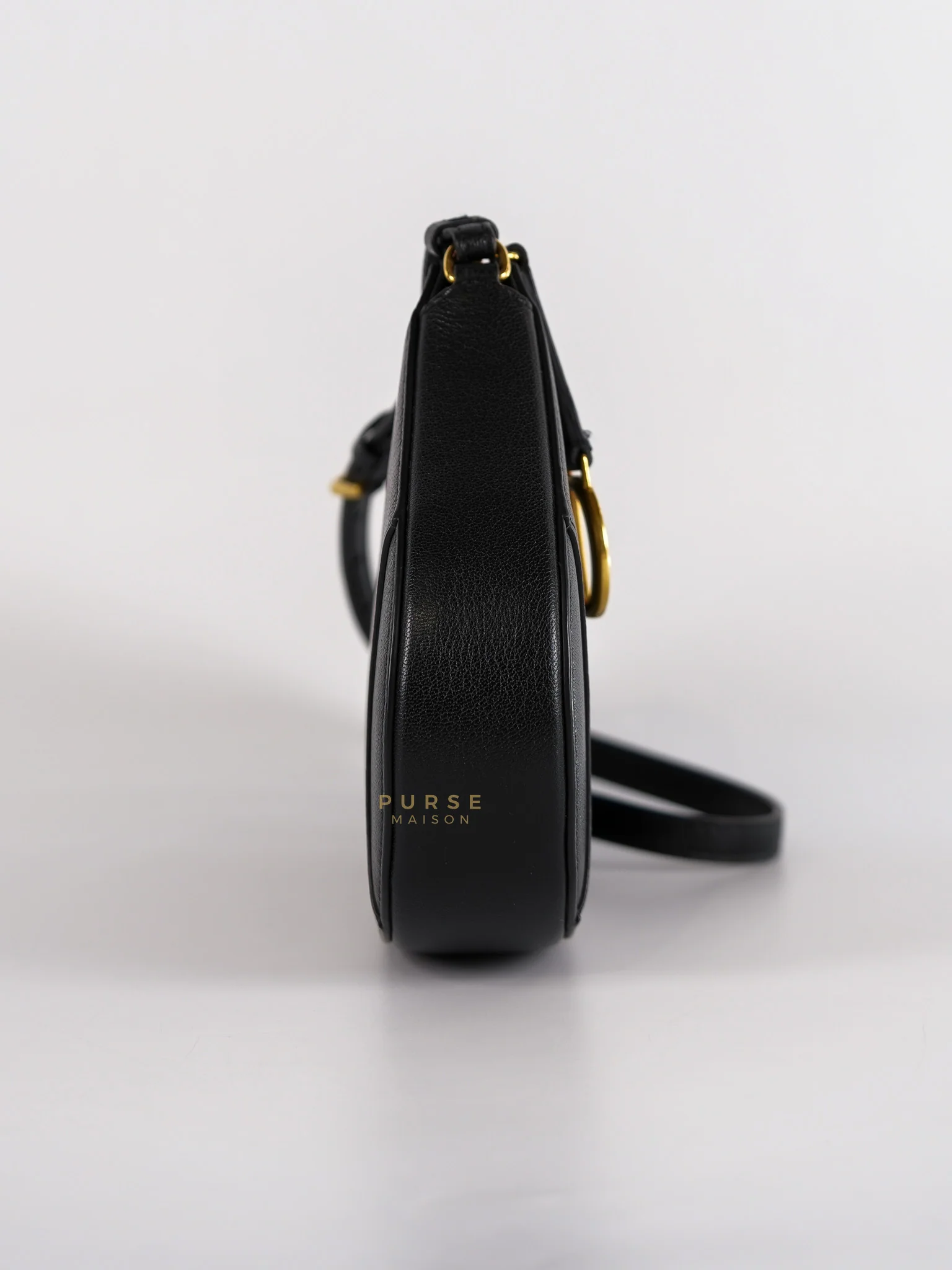 Christian Dior Saddle Rodeo Pouch in Black Goatskin Leathers - Image 4