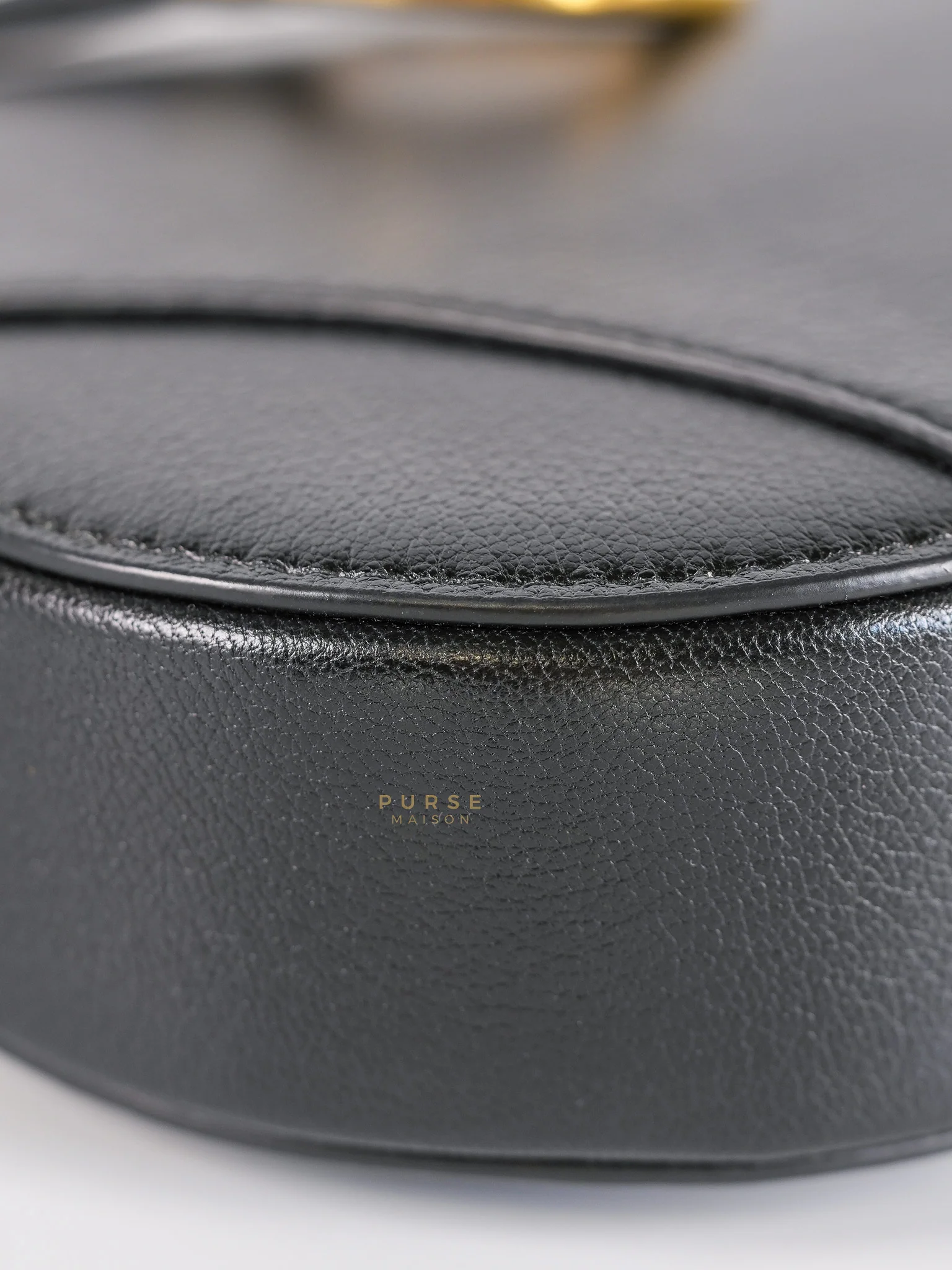 Christian Dior Saddle Rodeo Pouch in Black Goatskin Leathers - Image 5