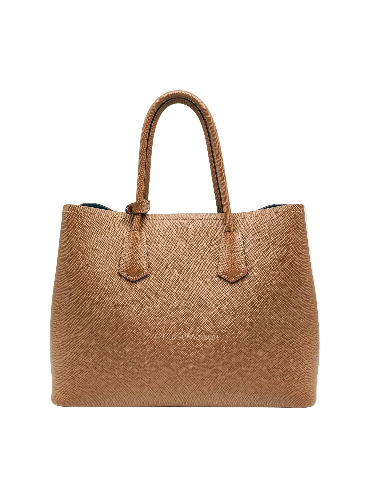 Prada 1BG756 Double Bag Large in Tan Saffiano Cuir Leather Shoulder Bag - Image 3