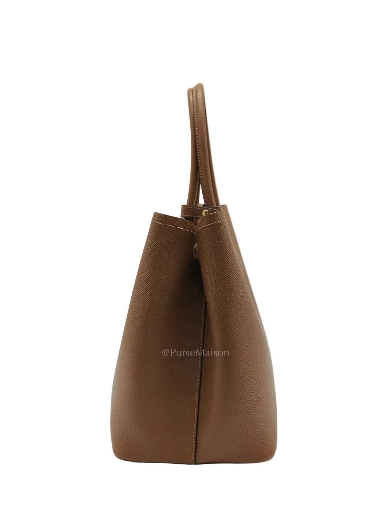 Prada 1BG756 Double Bag Large in Tan Saffiano Cuir Leather Shoulder Bag - Image 7