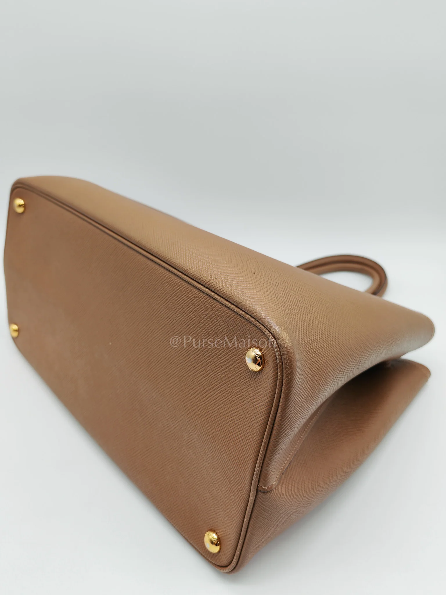 Prada 1BG756 Double Bag Large in Tan Saffiano Cuir Leather Shoulder Bag - Image 9