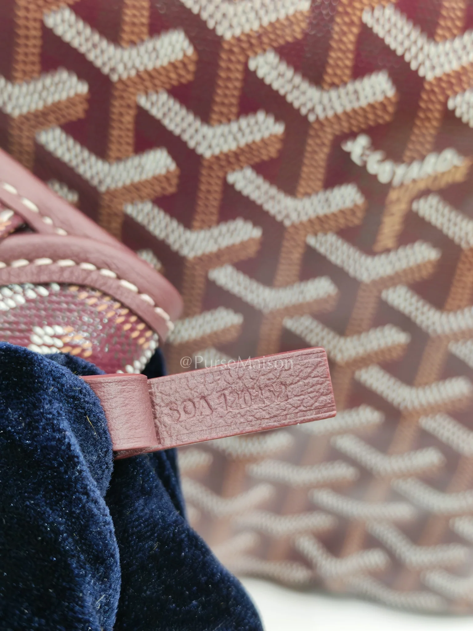 Goyard Saint Louis PM Bordeaux (burgundy) with Croc Universel Clip Charm in Goyardine Canvas Tote Bag - Image 16