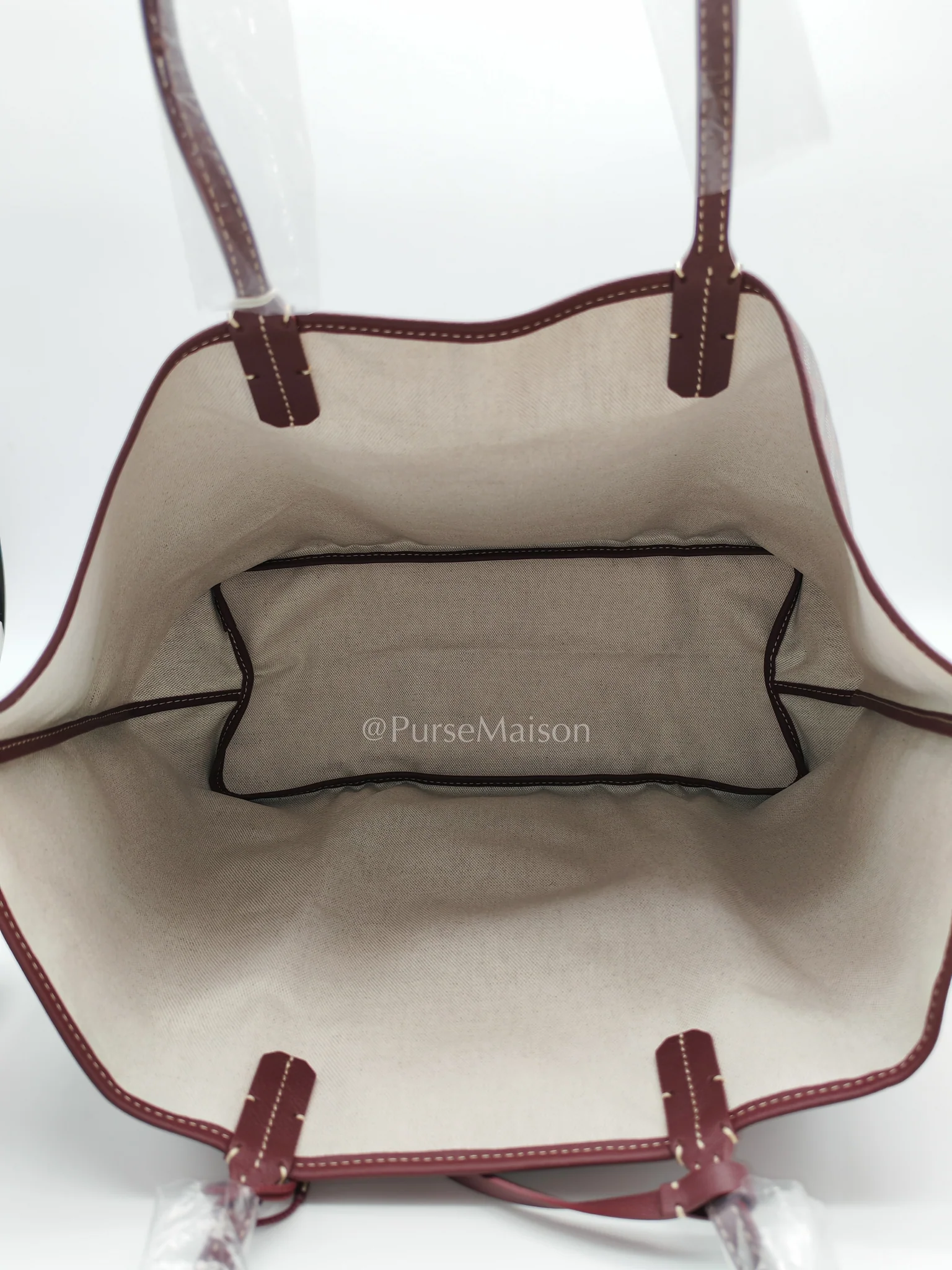 Goyard Saint Louis PM Bordeaux (burgundy) with Croc Universel Clip Charm in Goyardine Canvas Tote Bag - Image 18