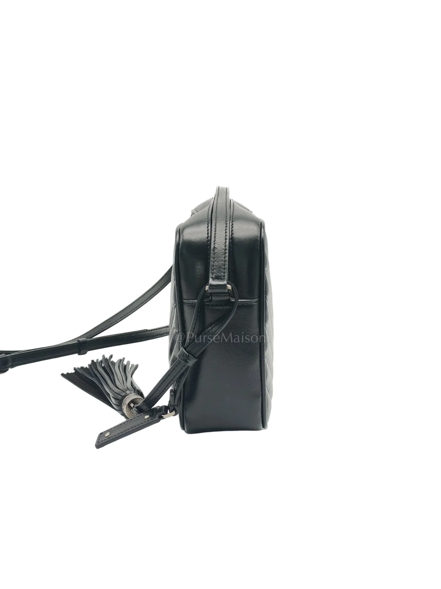 Yves Saint Laurent Lou Camera Bag in Black Chevron Calfskin Leather and Crossbody Bag - Image 5