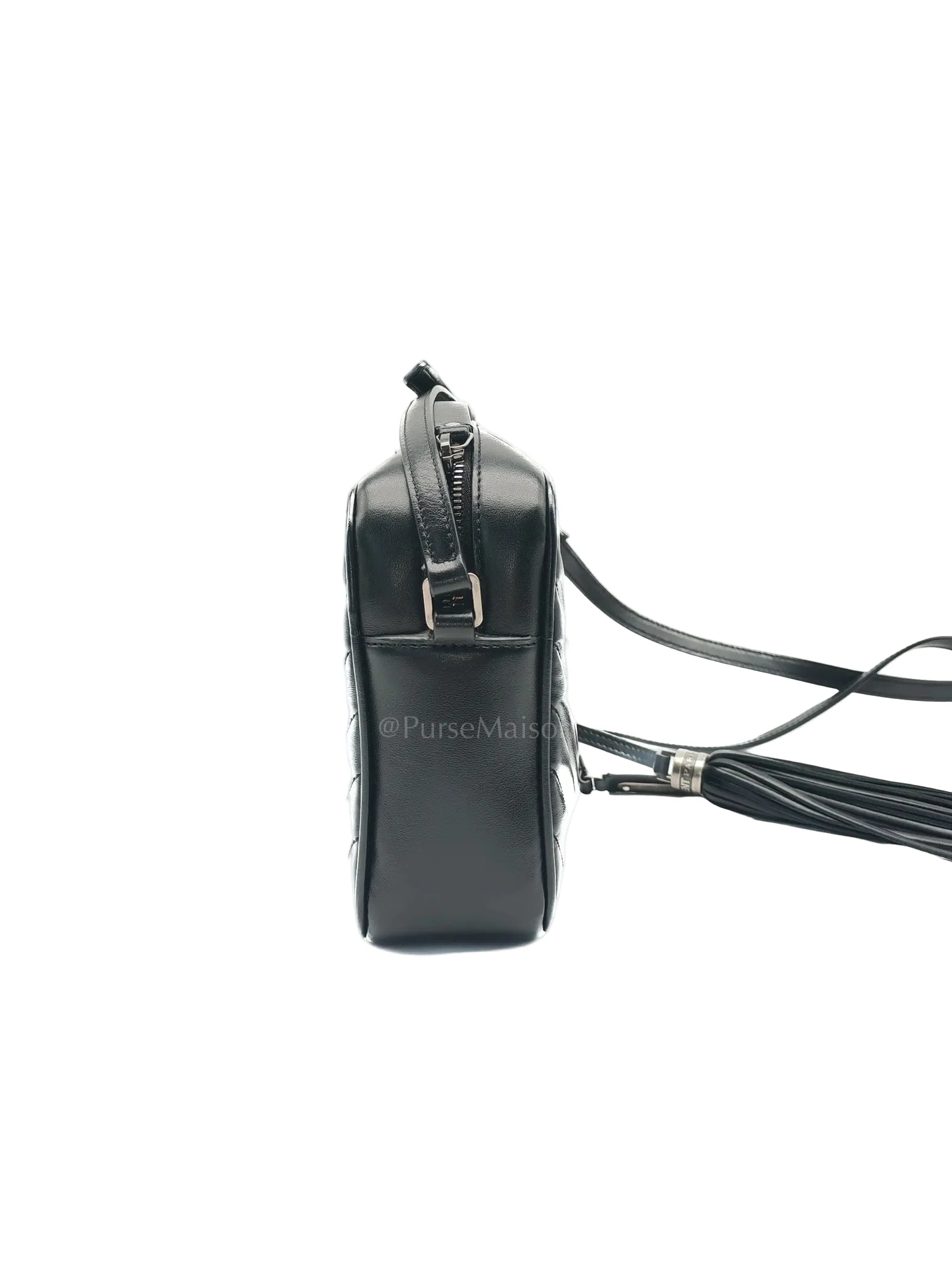 Yves Saint Laurent Lou Camera Bag in Black Chevron Calfskin Leather and Crossbody Bag - Image 6