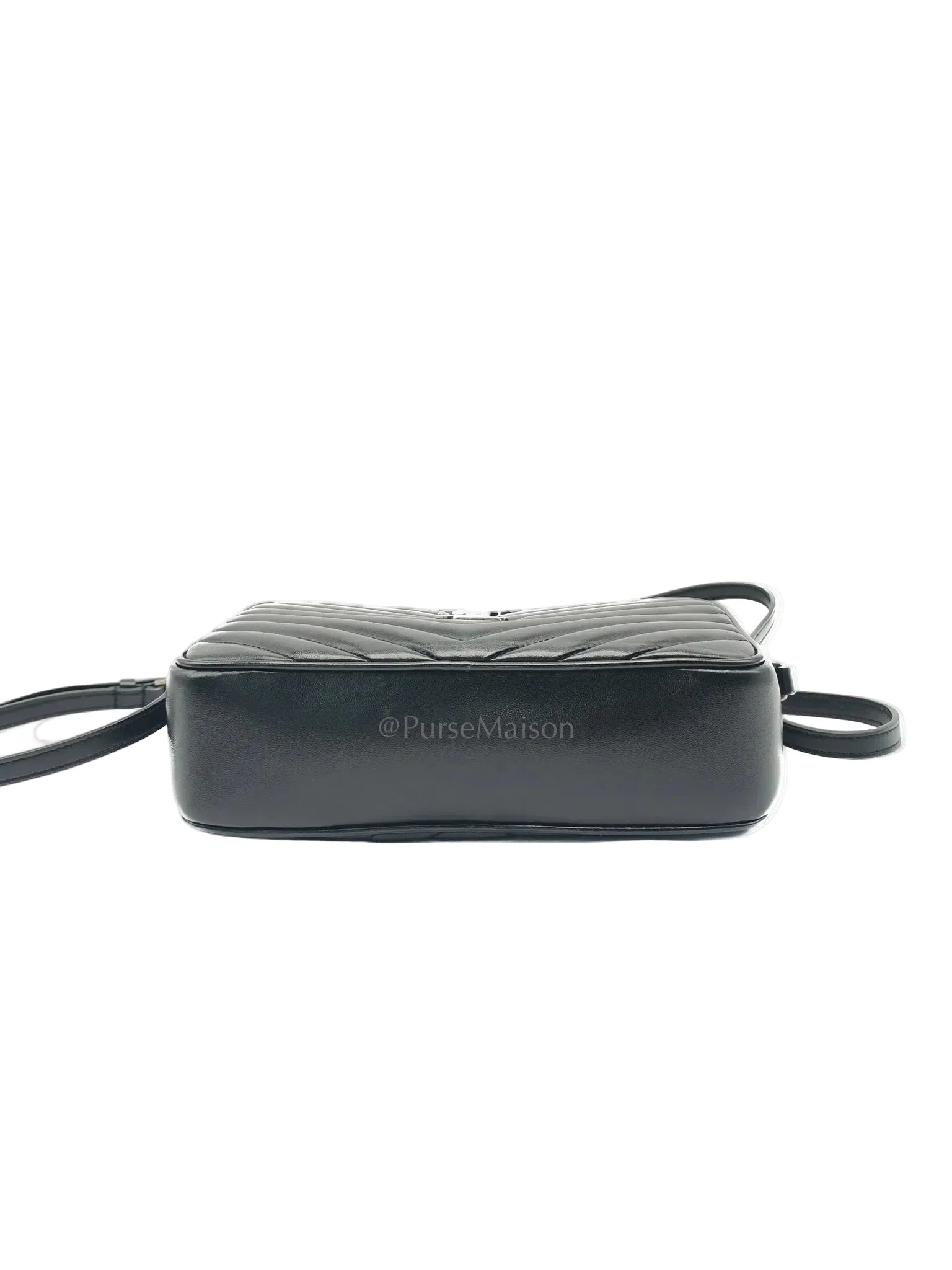 Yves Saint Laurent Lou Camera Bag in Black Chevron Calfskin Leather and Crossbody Bag - Image 7