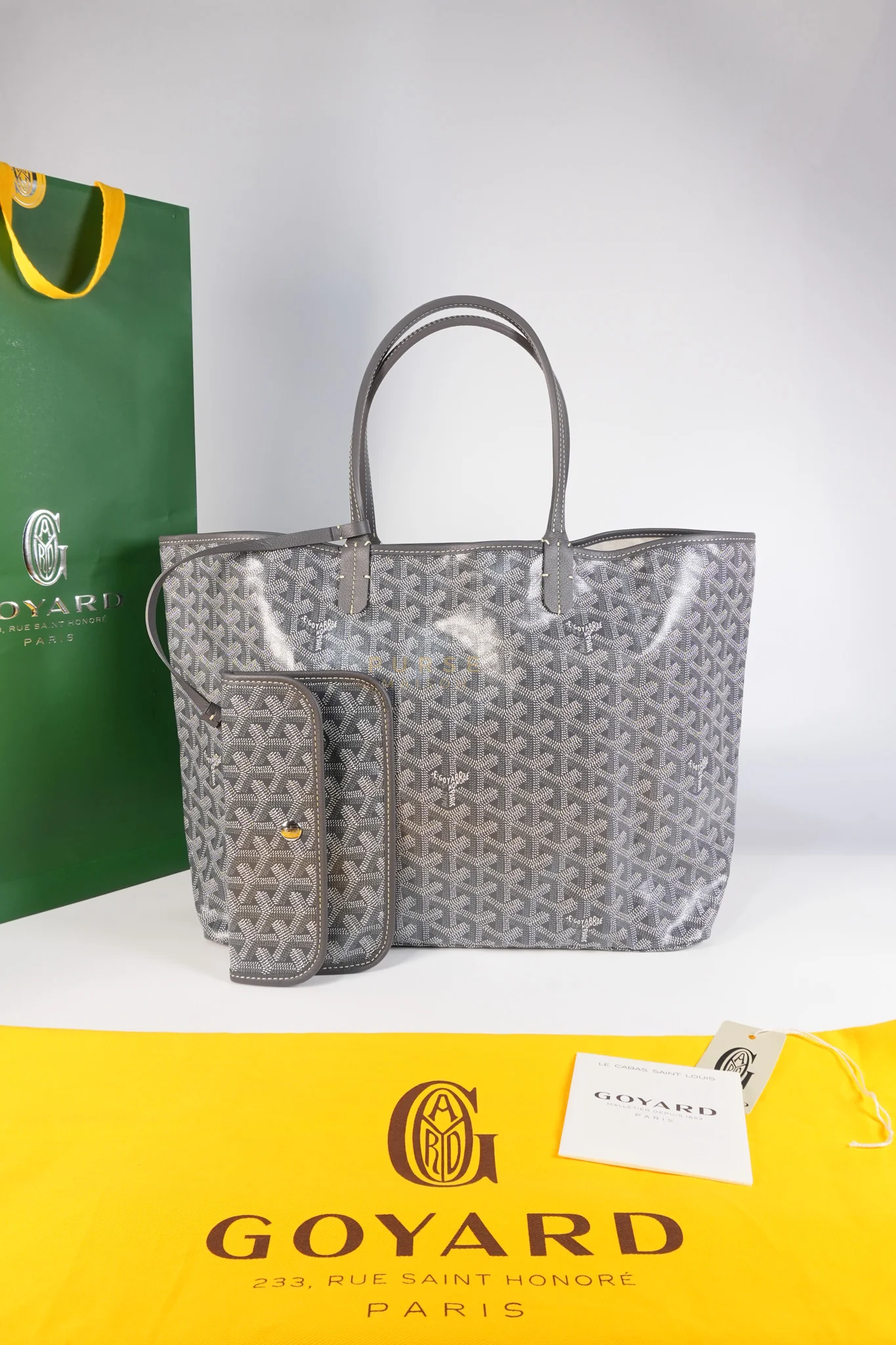 Goyard Saint Louis PM Gray in Goyardine Canvas - Image 22