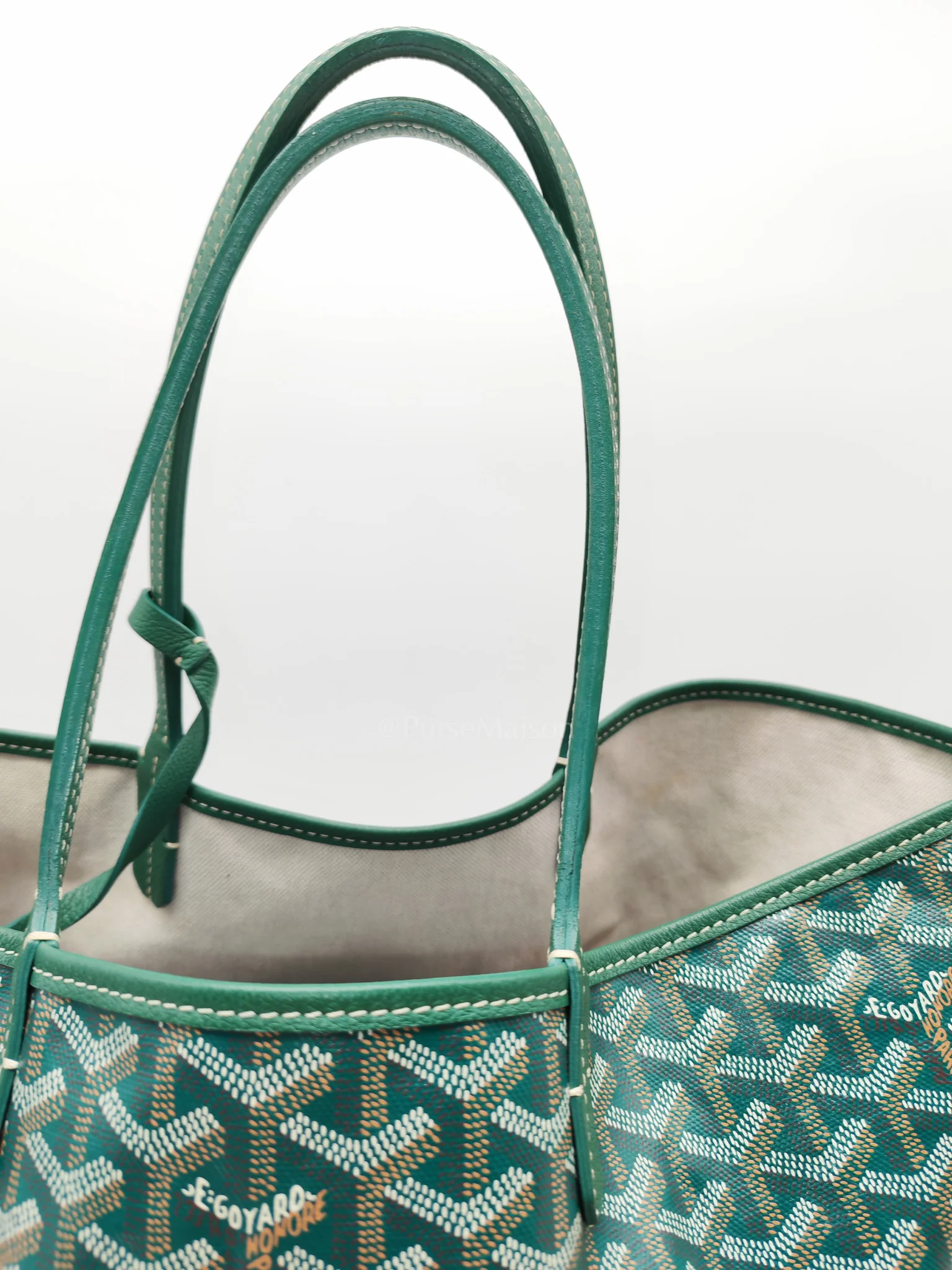 Goyard Saint Louis PM in Green Goyardine Canvas Tote Bag - Image 19