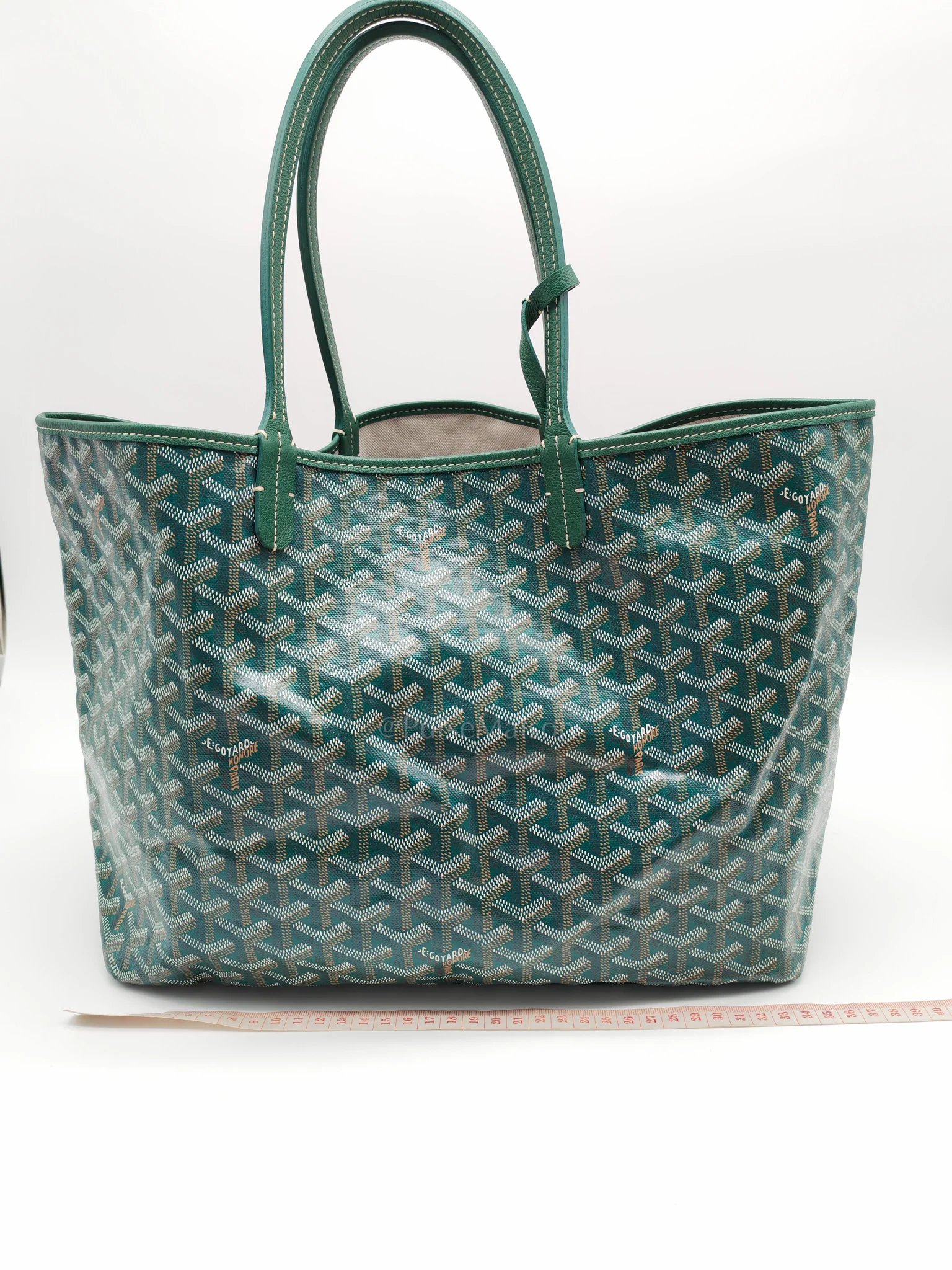 Goyard Saint Louis PM in Green Goyardine Canvas Tote Bag - Image 20