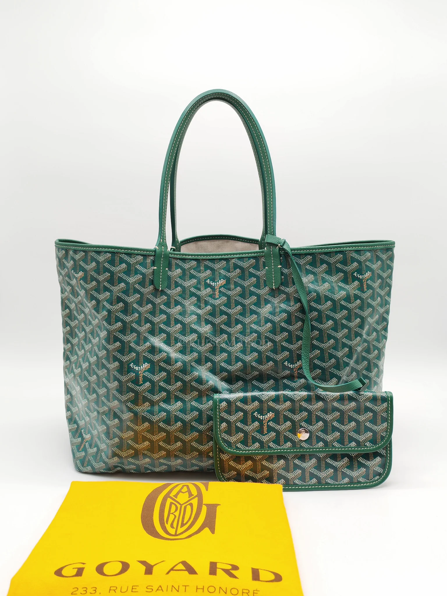 Goyard Saint Louis PM in Green Goyardine Canvas Tote Bag - Image 23