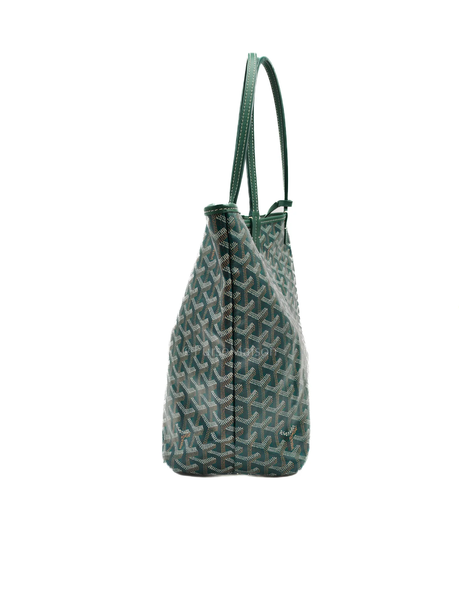 Goyard Saint Louis PM in Green Goyardine Canvas - Image 6