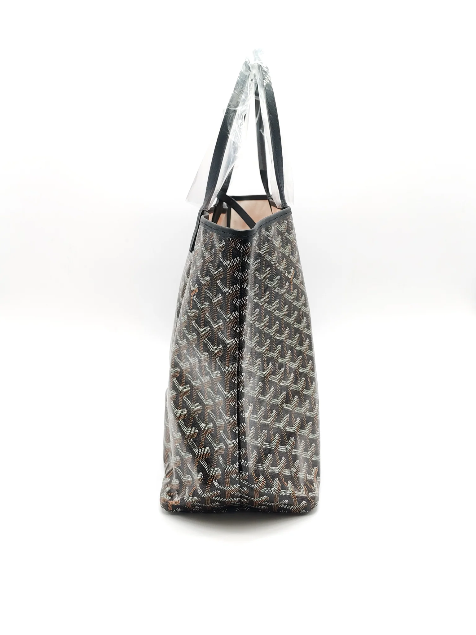 Saint Louis PM with Croc Universel Clip Charm in Noir/Black Goyardine Canvas - Image 5