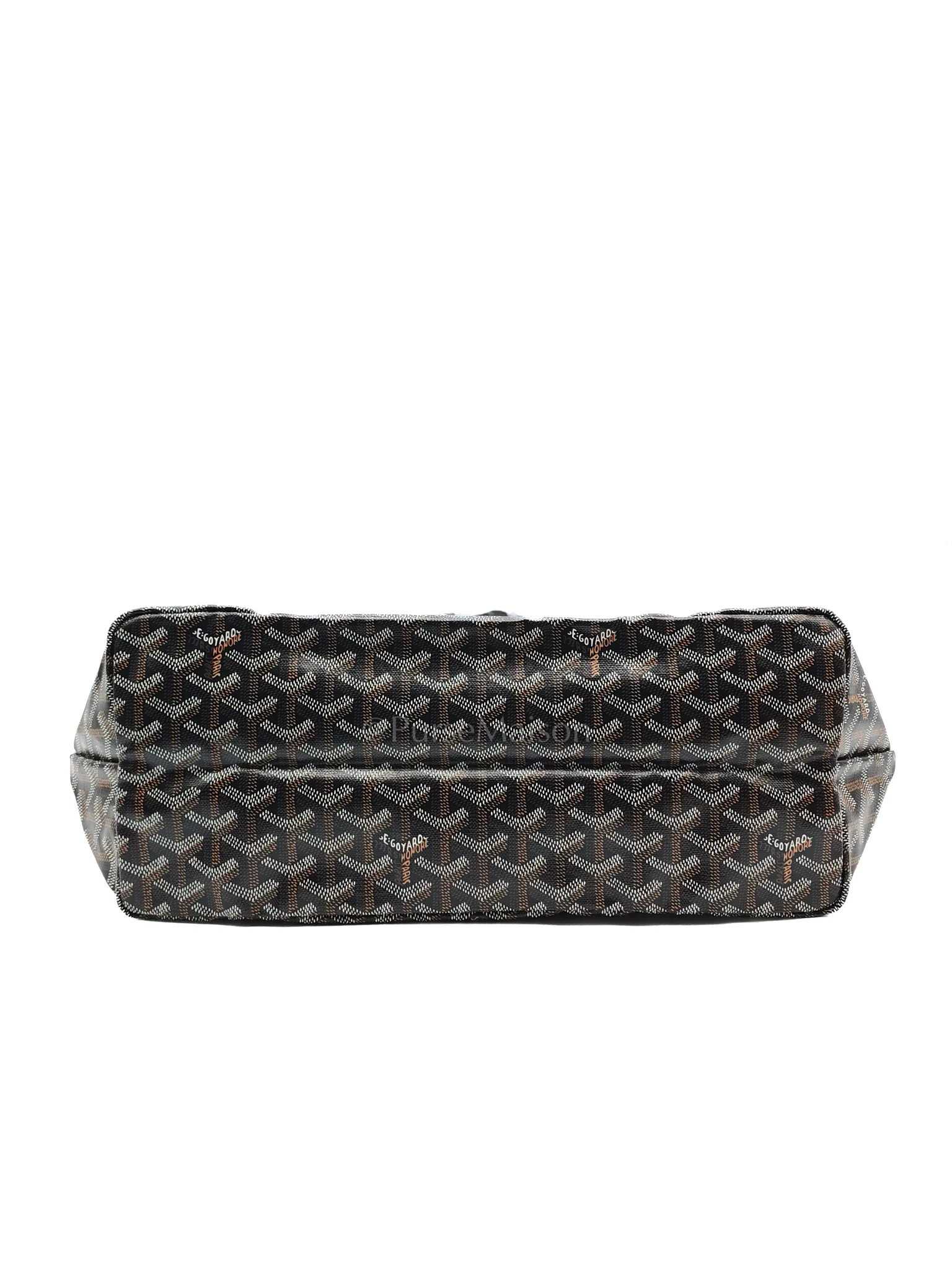 Saint Louis PM with Croc Universel Clip Charm in Noir/Black Goyardine Canvas - Image 7