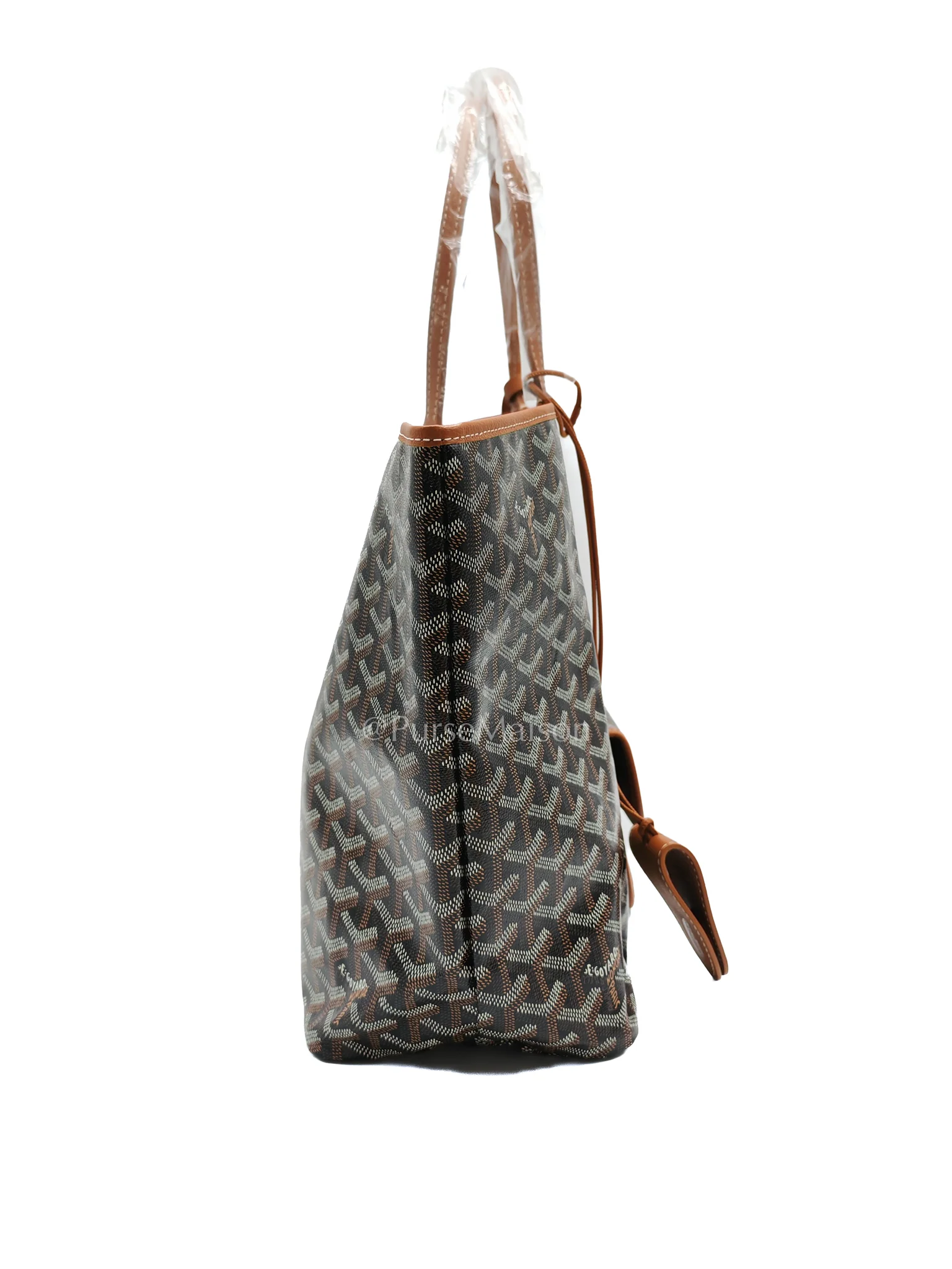 Goyard Saint Louis PM Tan with Croc Universel Clip Charm in Goyardine Canvas Tote Bag - Image 6