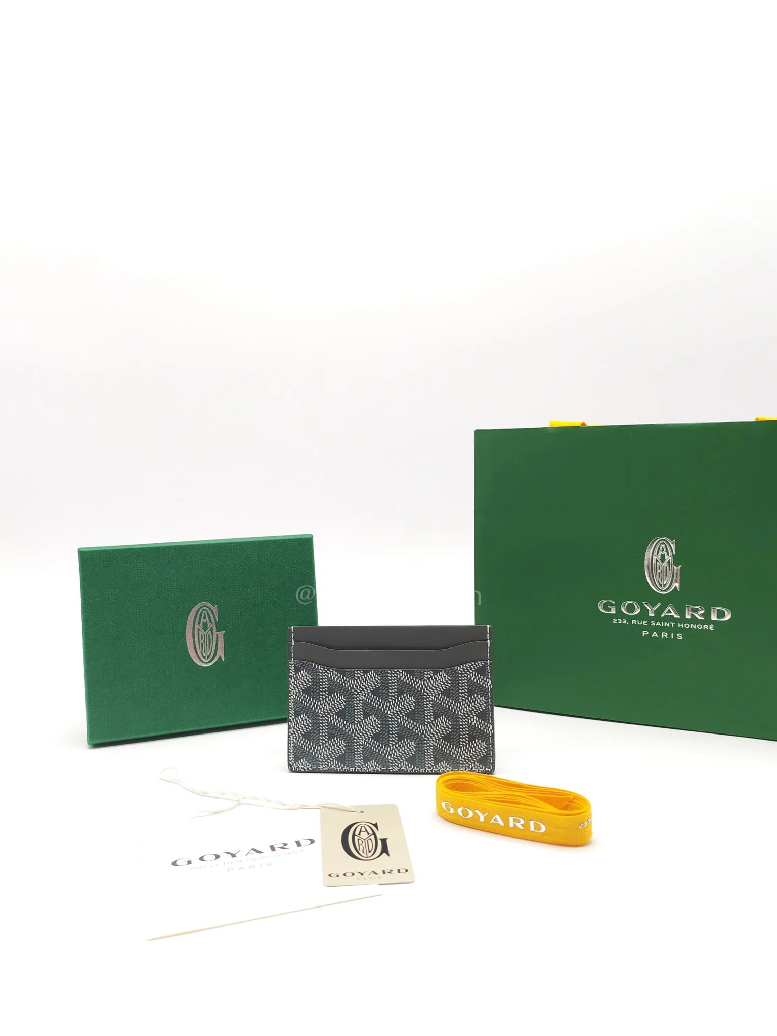 Goyard Saint Sulpice Card Holder in Gray Goyardine Canvas - Image 14