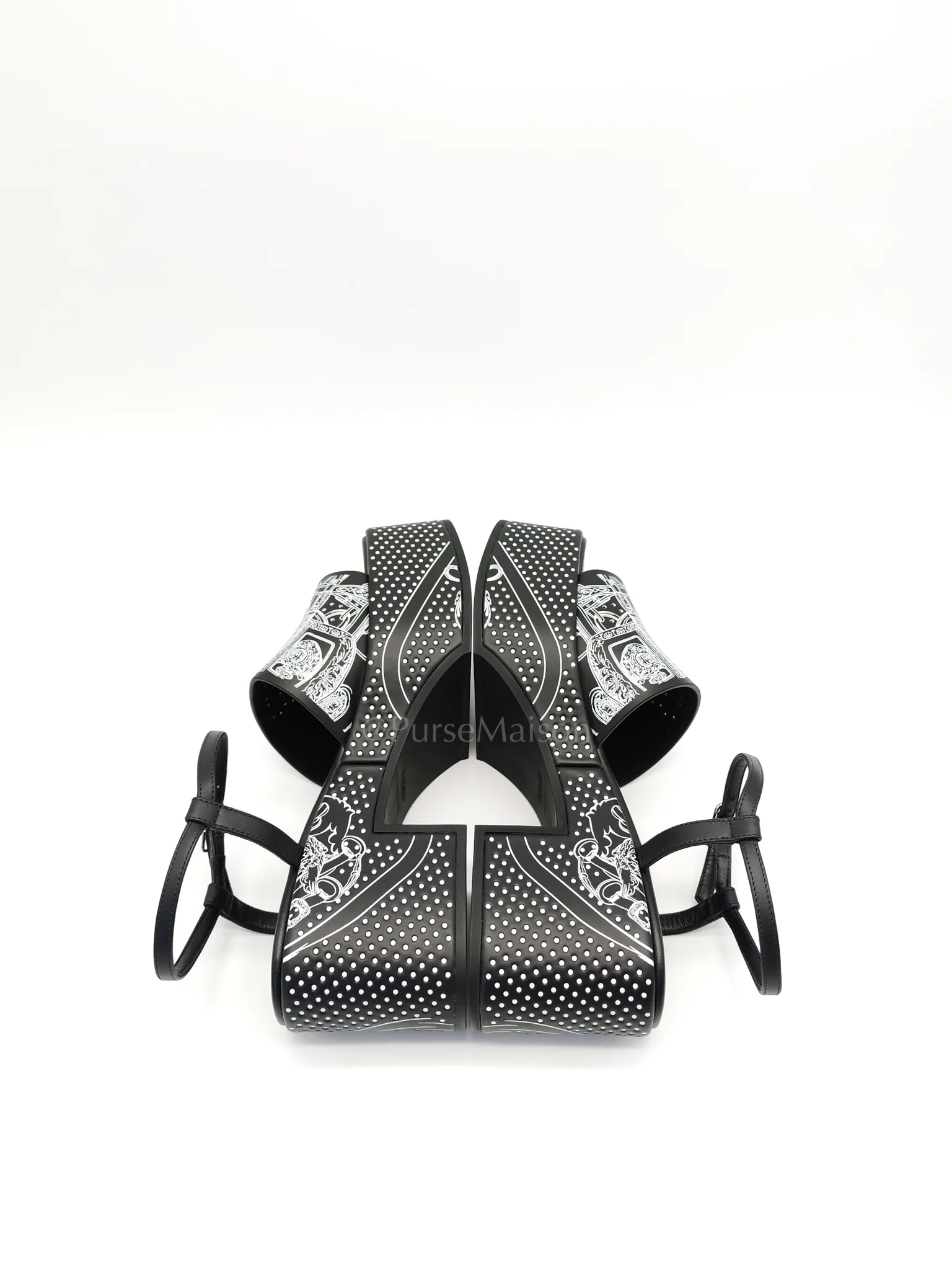 Hermes Sandales Femme Kervella 35 Vean Improme BDG Perfore Noir Size 40EU (25.5cm) - Image 7