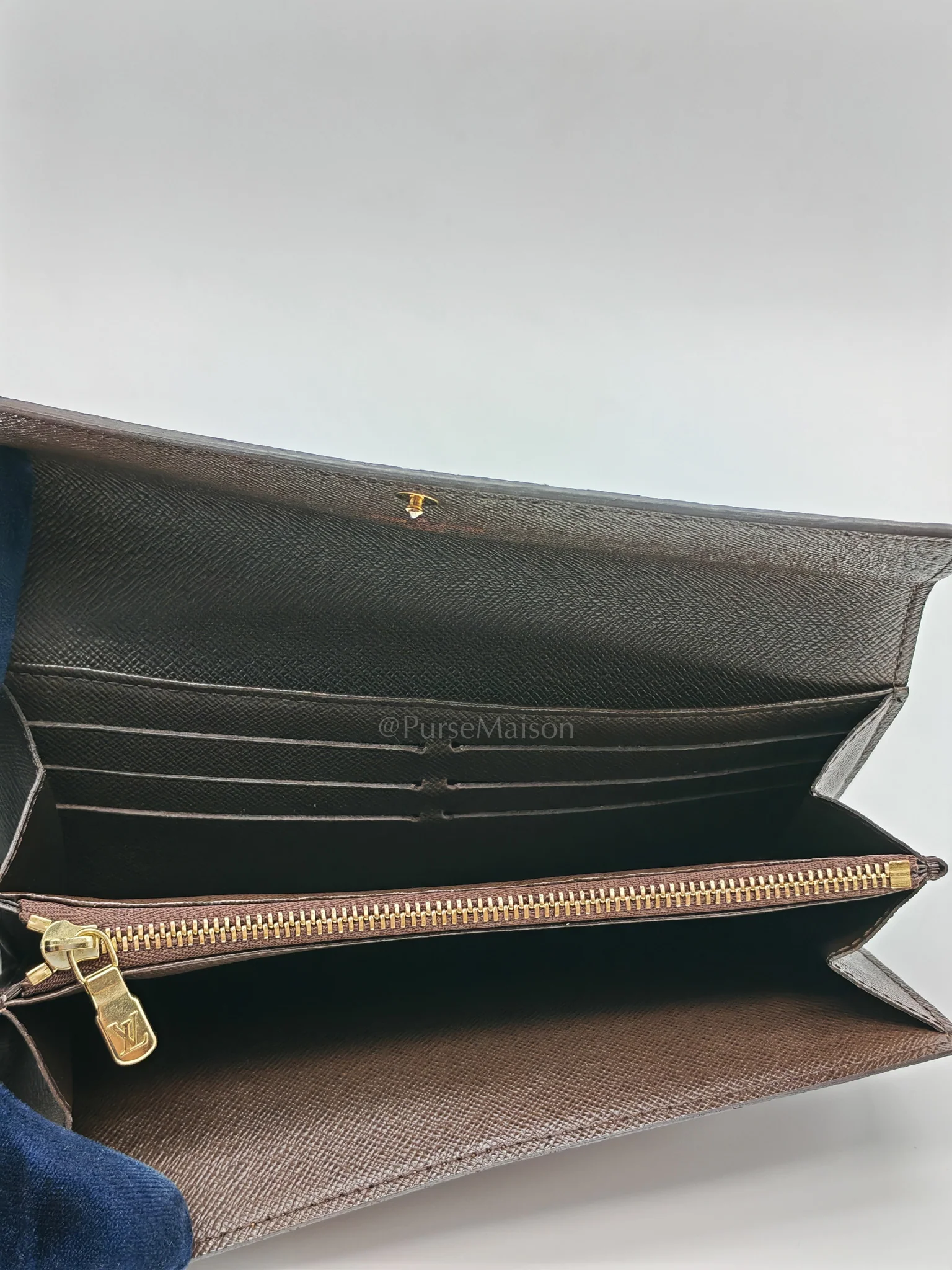 Louis Vuitton Sarah Long Wallet in Damier Ebene Canvas - Image 20
