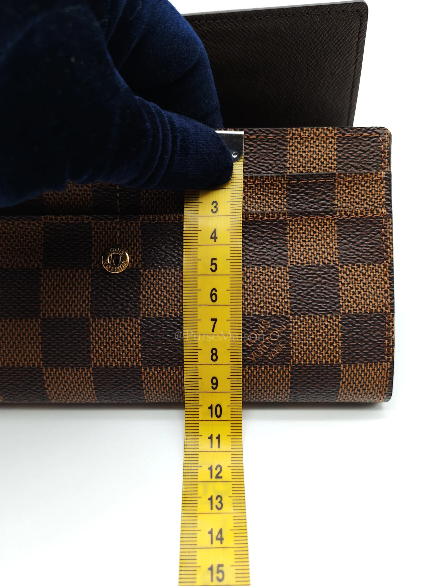 Louis Vuitton Sarah Long Wallet in Damier Ebene Canvas - Image 25