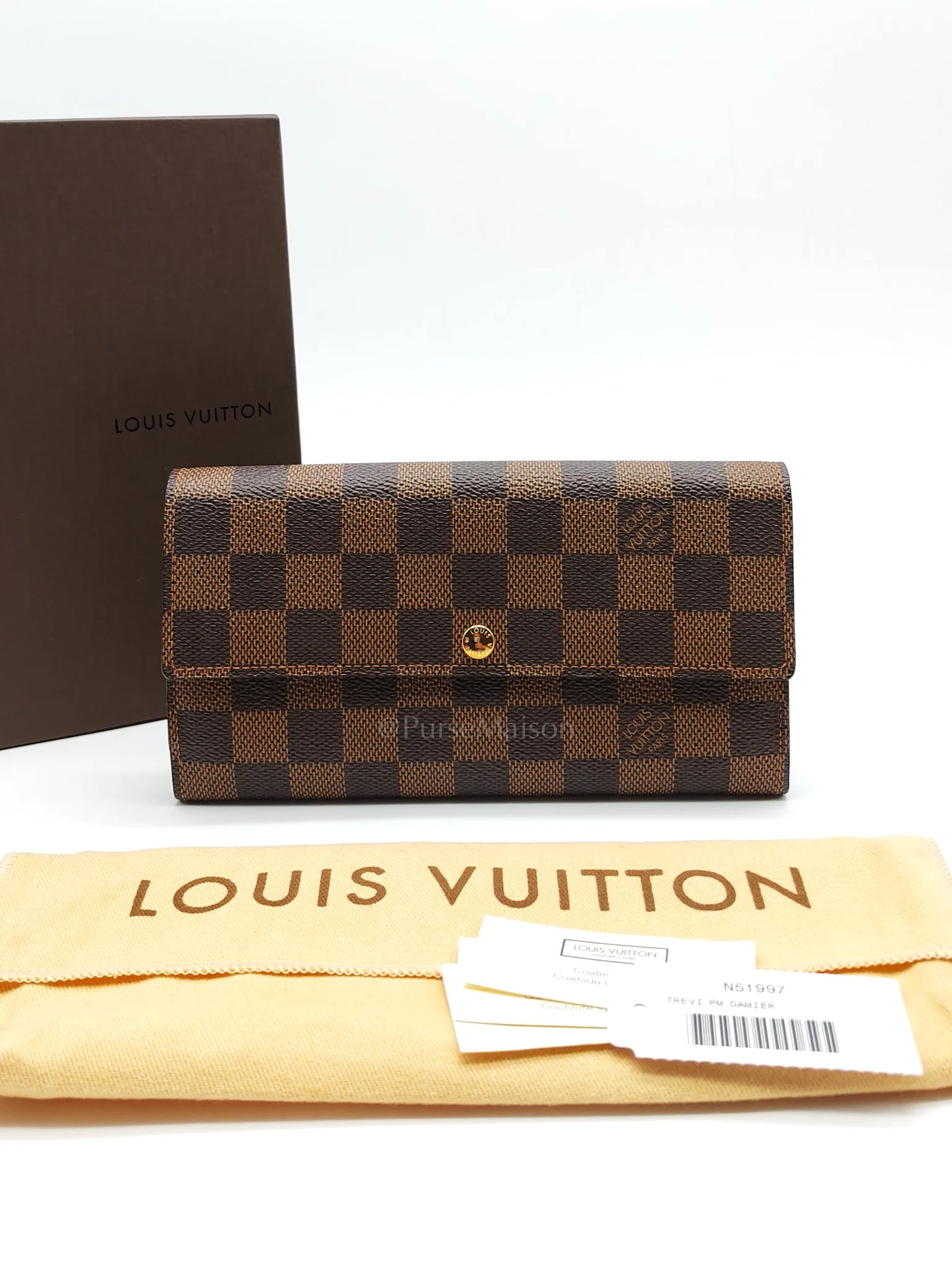Louis Vuitton Sarah Long Wallet in Damier Ebene Canvas - Image 27