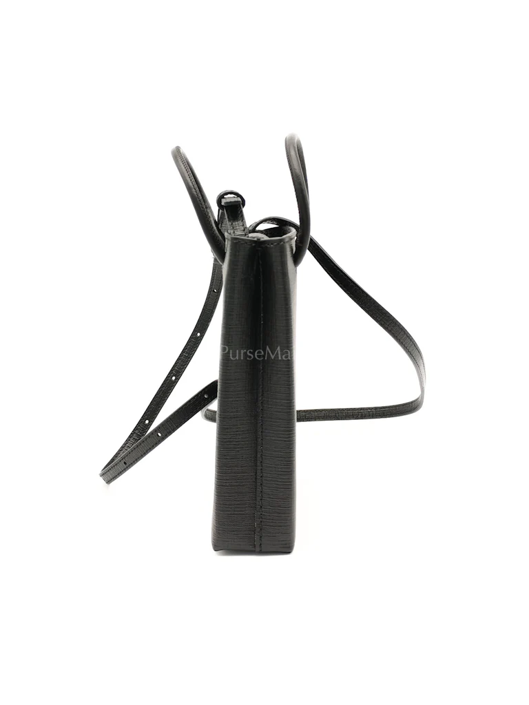 Balenciaga Shopping Phone Holder Bag Small in Black - Image 5