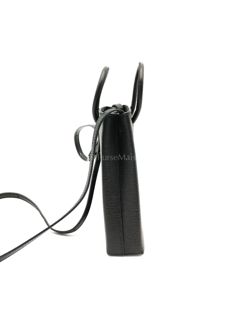 Balenciaga Shopping Phone Holder Bag Small in Black - Image 6