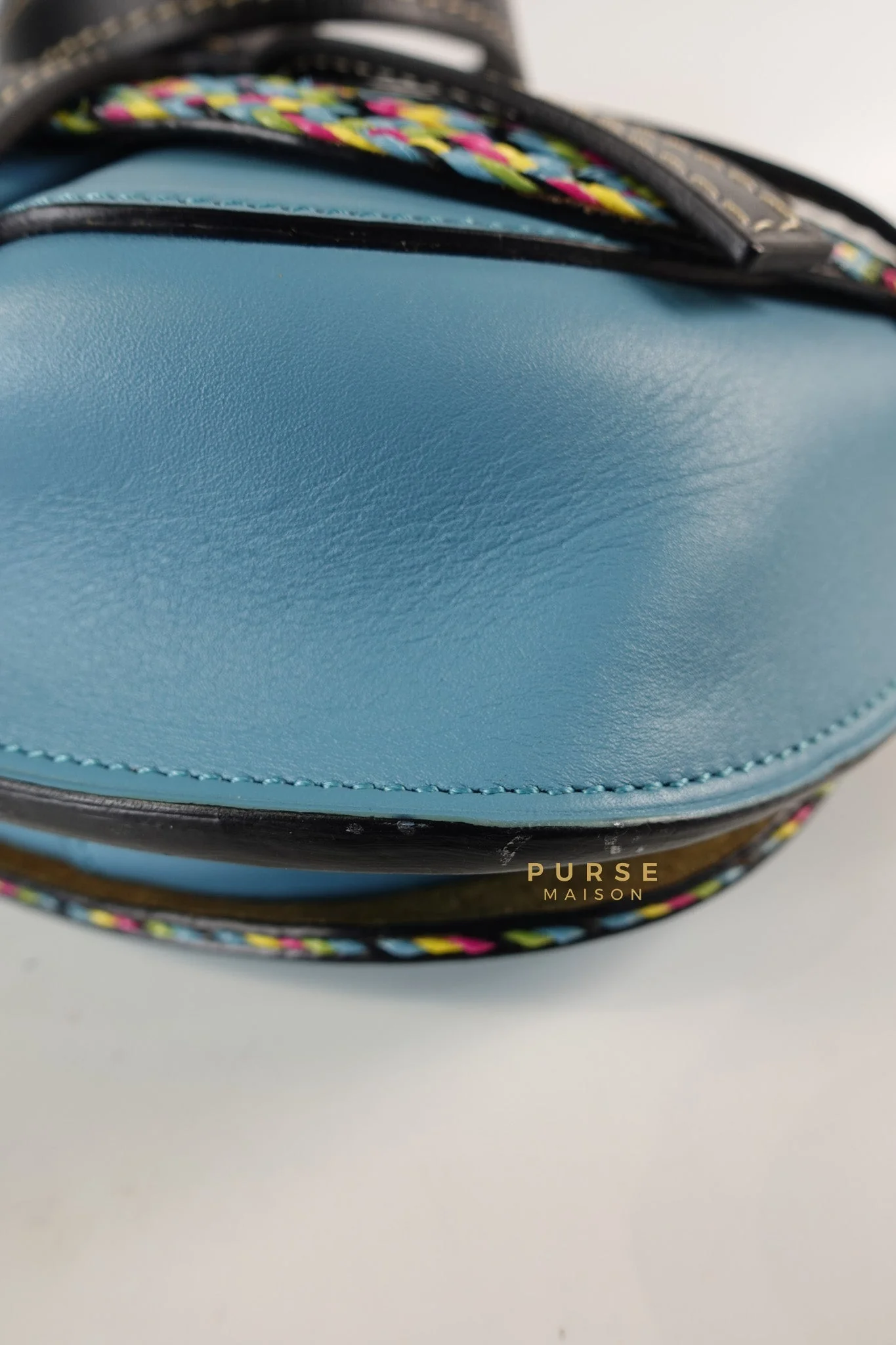 Loewe Small Gate Woven Raffia Cross Body Bag - Image 11