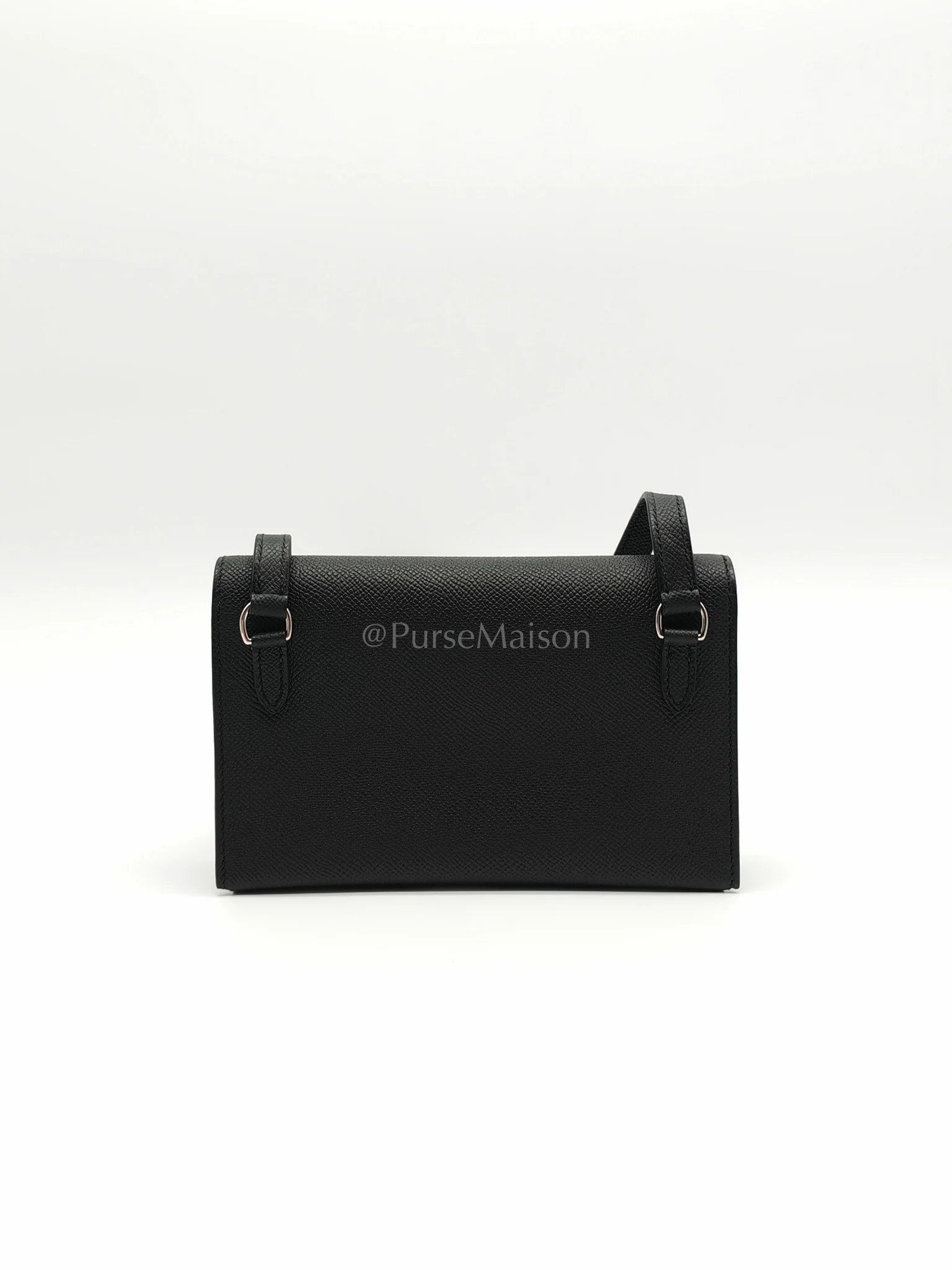Hermes Snap Wallet in Noir/Black Epsom Leather Palladium Hardware Stamp K(2025) - Image 4