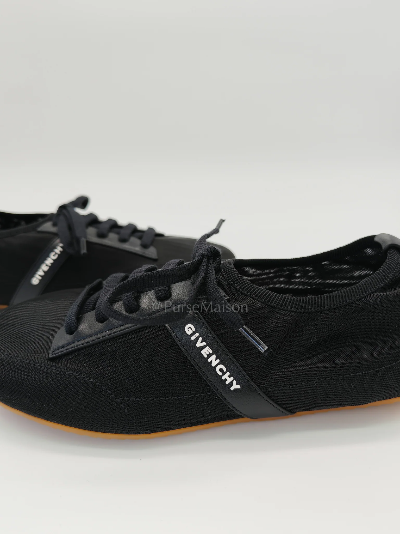 Givenchy Polyamide Low Top Canvas Sneakers Black 37EU (23cm) - Image 15