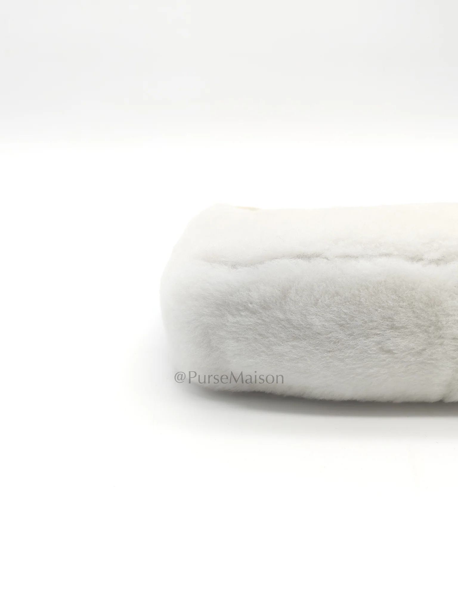 Prada Re-edition 2000 Shearling in Off-White Wool Shoulder Bag - Image 9
