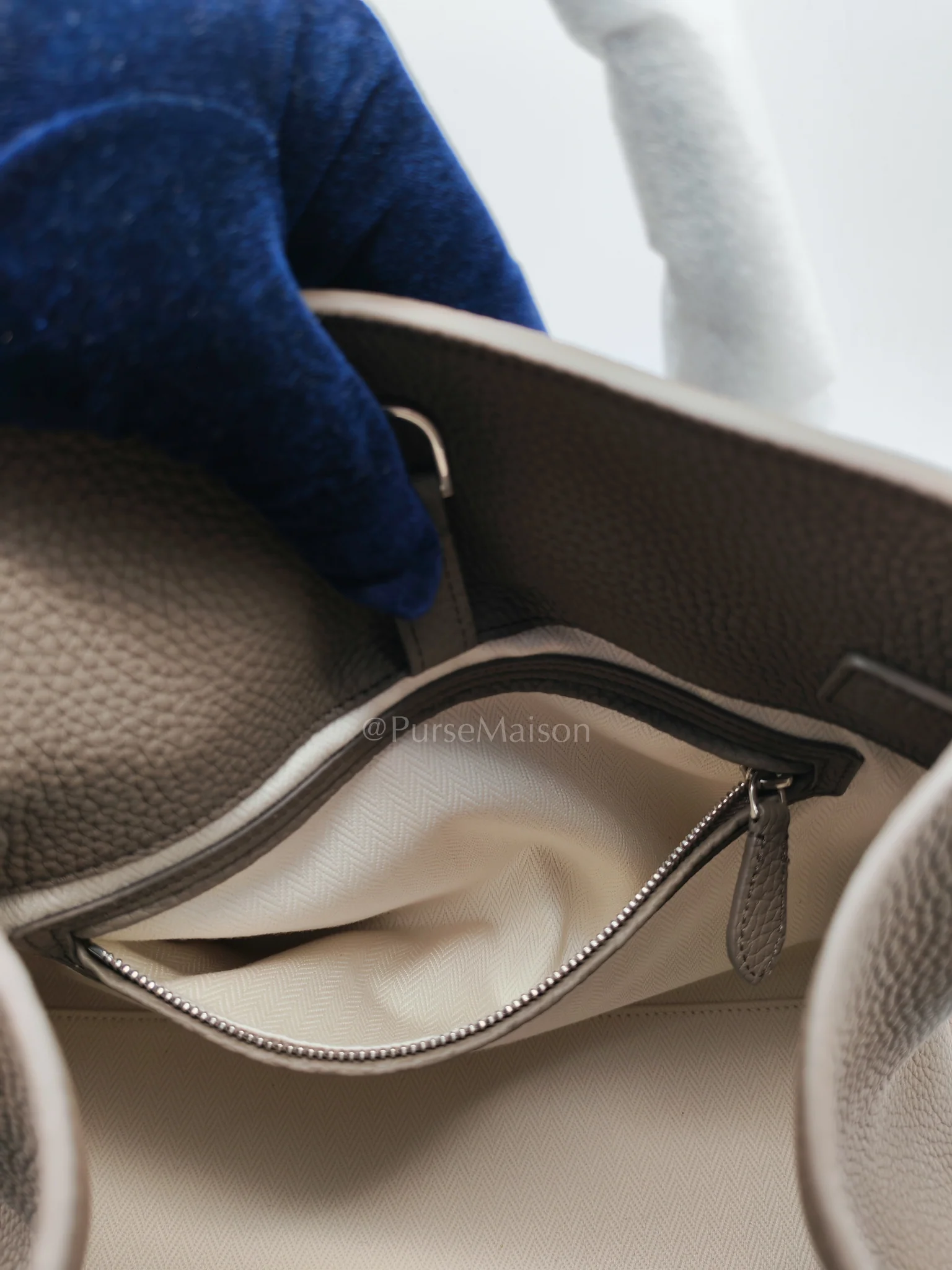 The Row Soft Marguax 12 Matte Smoke Toupe Calfskin Leather - Image 20