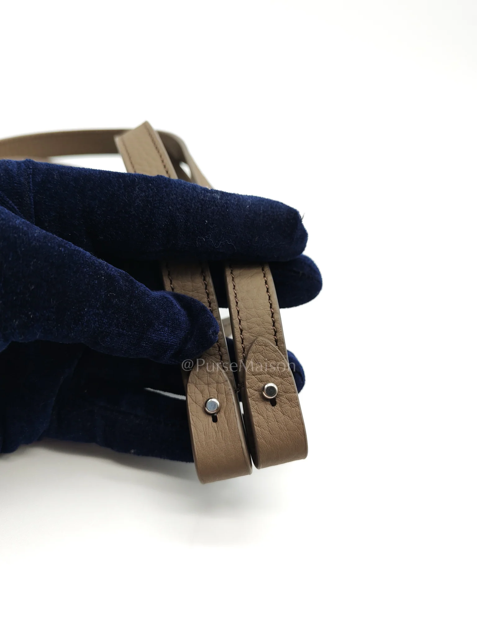 The Row Soft Marguax 12 Matte Smoke Toupe Calfskin Leather - Image 24