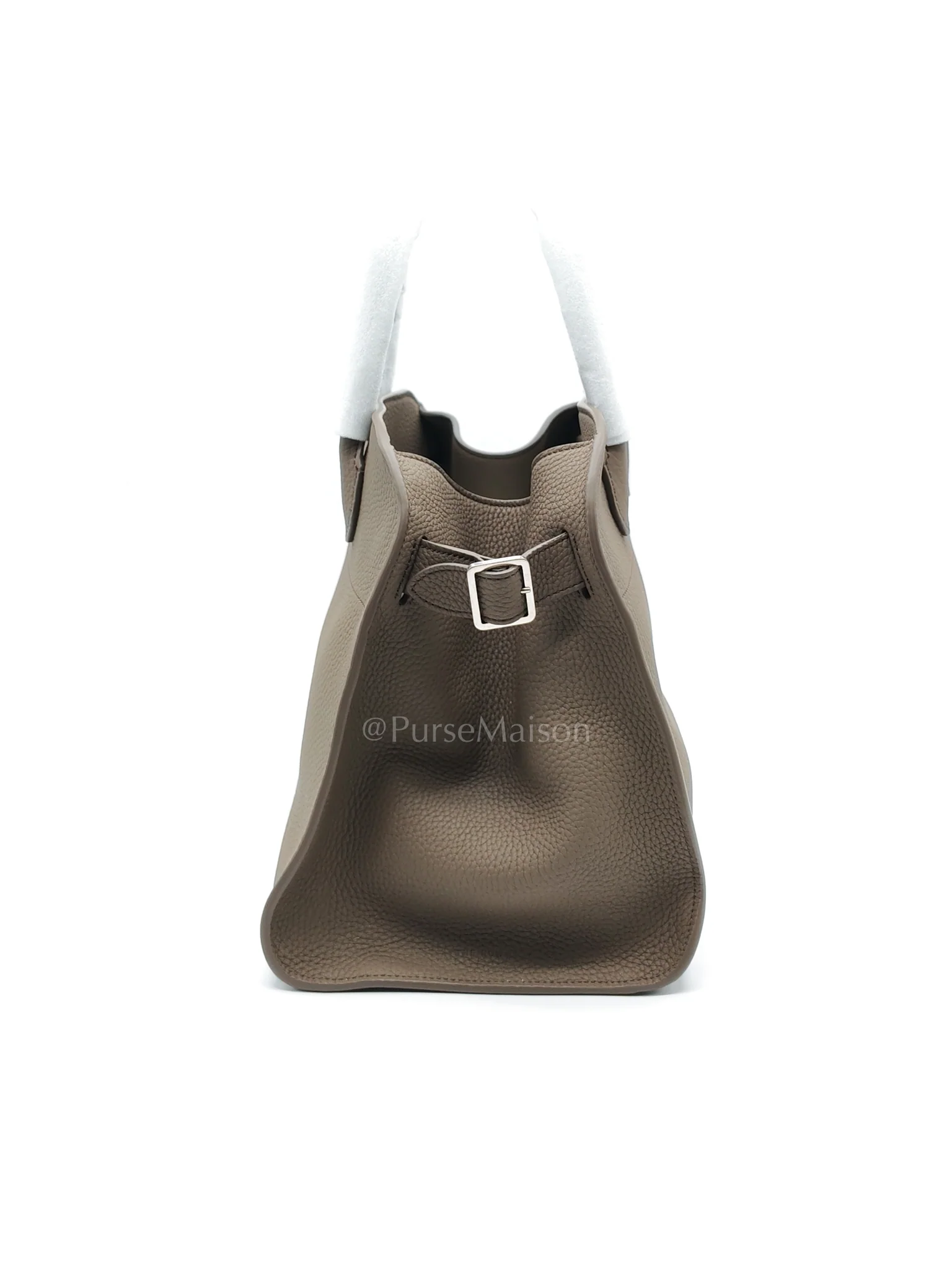 The Row Soft Marguax 12 Matte Smoke Toupe Calfskin Leather - Image 6