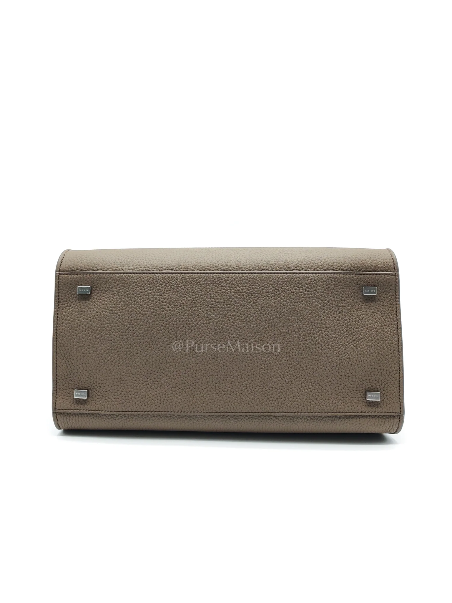 The Row Soft Marguax 12 Matte Smoke Toupe Calfskin Leather - Image 7