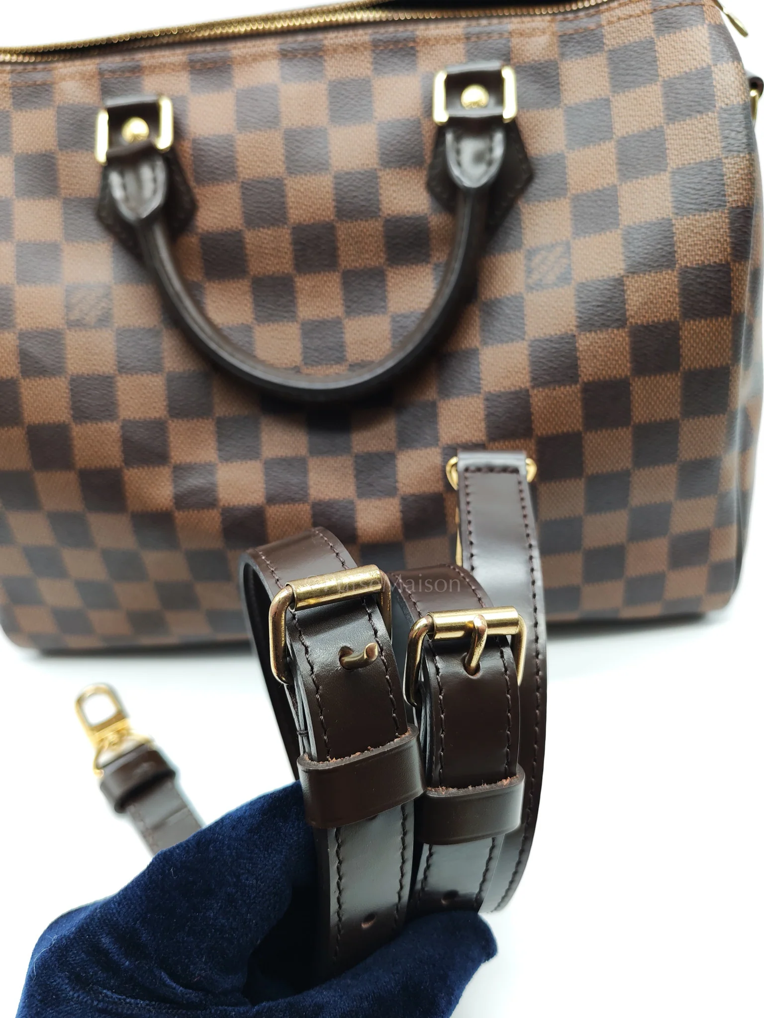 Louis Vuitton Speedy 30 Bandoullier in Damier Ebene Canvas & Gold Hardware (Datecode: CT0134) - Image 45