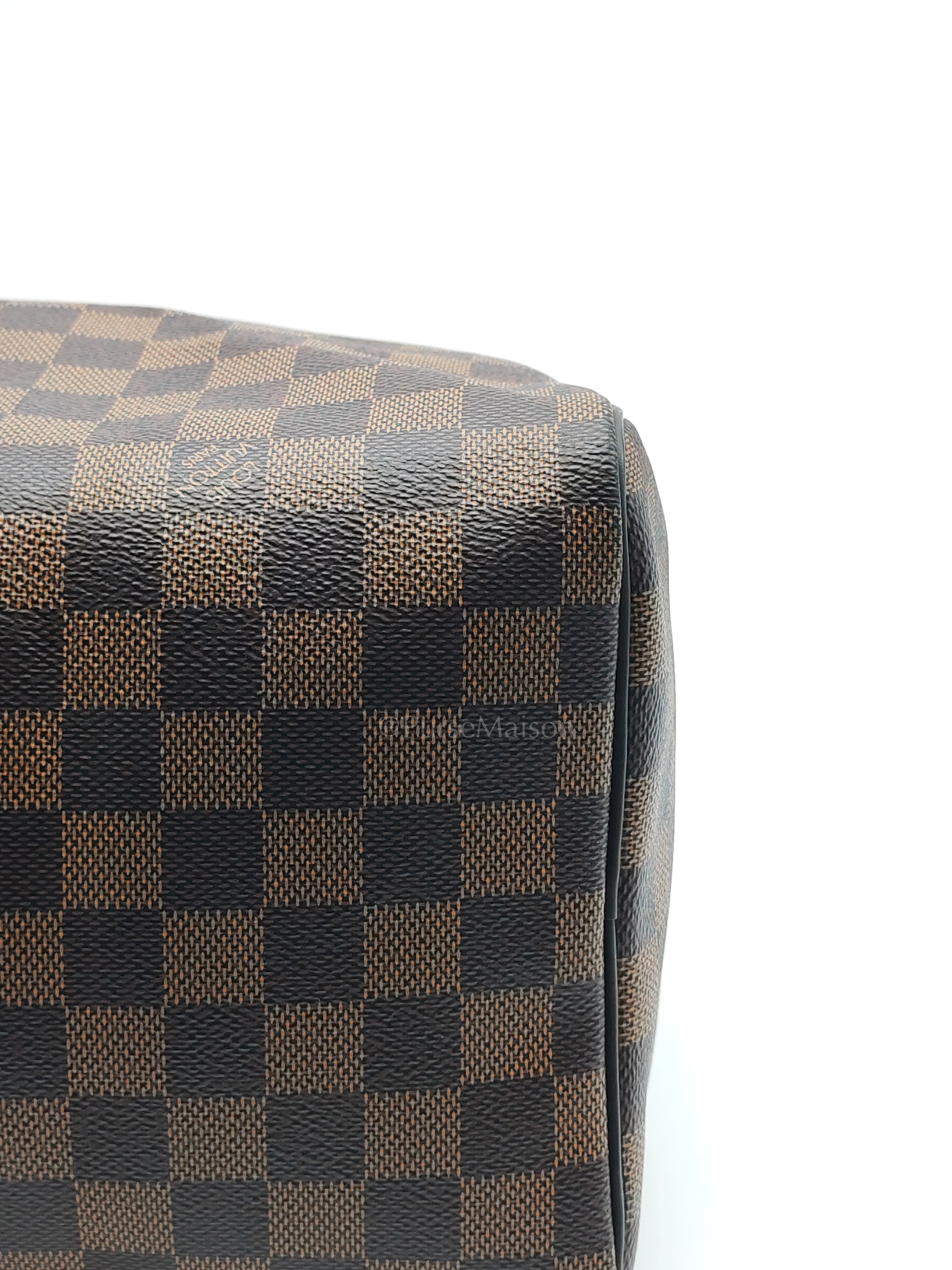 Louis Vuitton Speedy 30 in Damier Ebene Canvas & Gold Hardware Microchip - Image 15