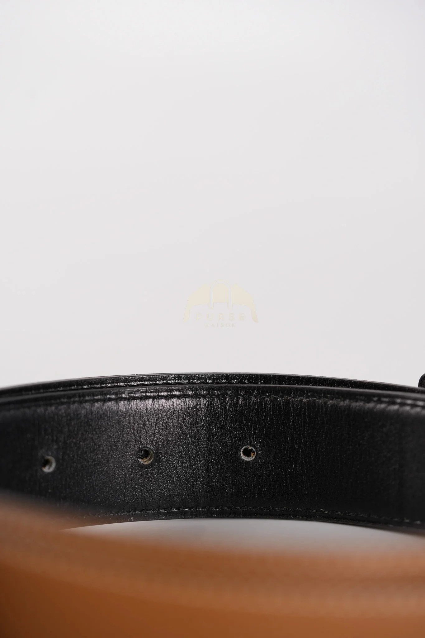 Hermes Square Reversible Belt in Black & Gold Stamp P Square (2012) Size 85 (Belt Only) - Image 7