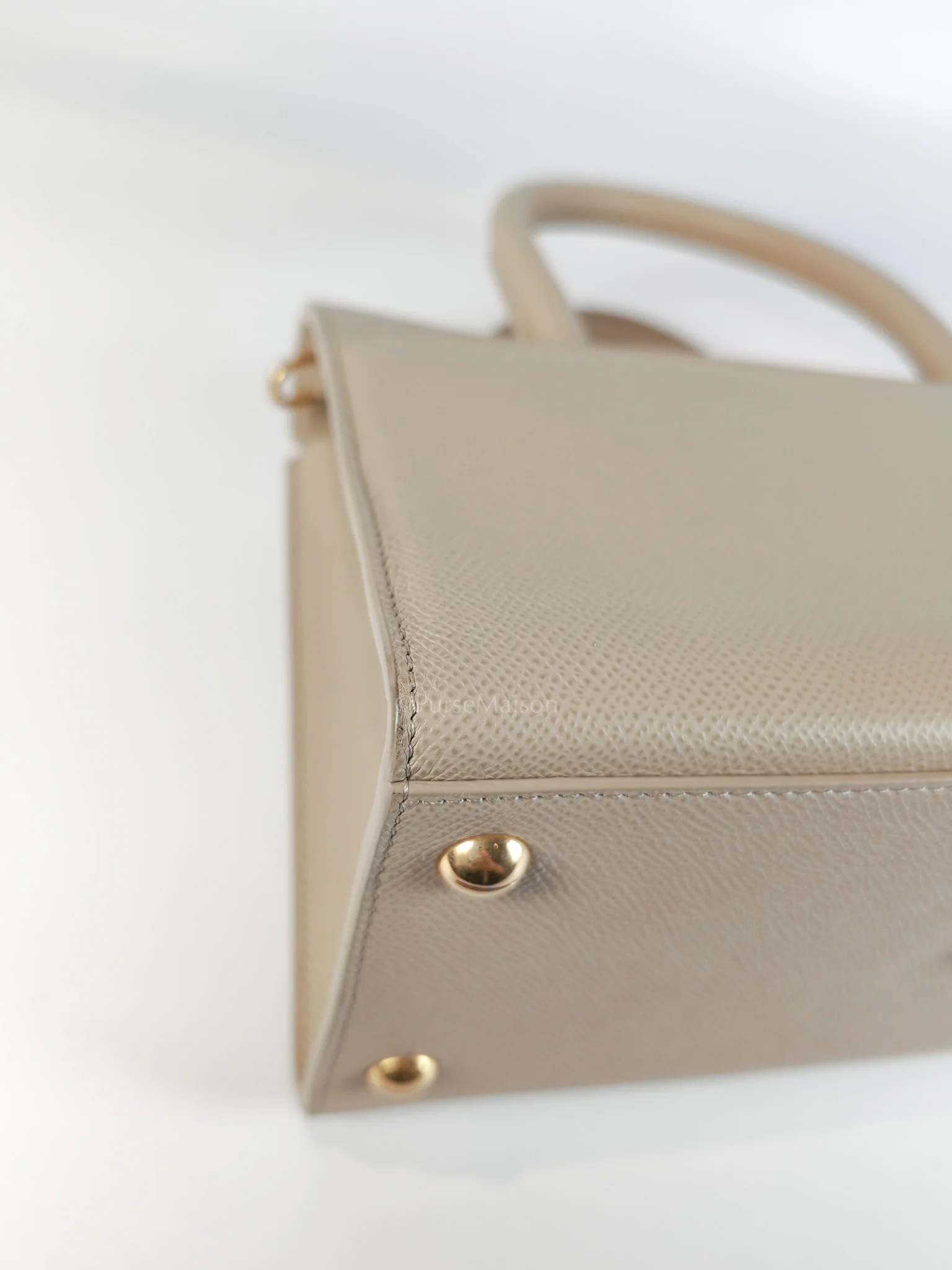 Christian Dior St Honoré Tote Bag Medium in Beige Grained Calfskin - Image 12