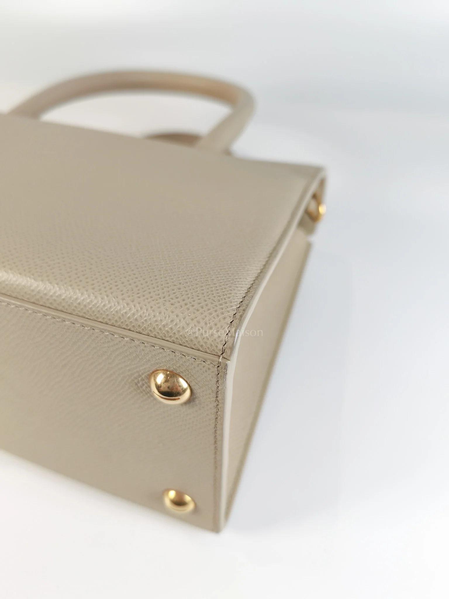 Christian Dior St Honoré Tote Bag Medium in Beige Grained Calfskin - Image 14