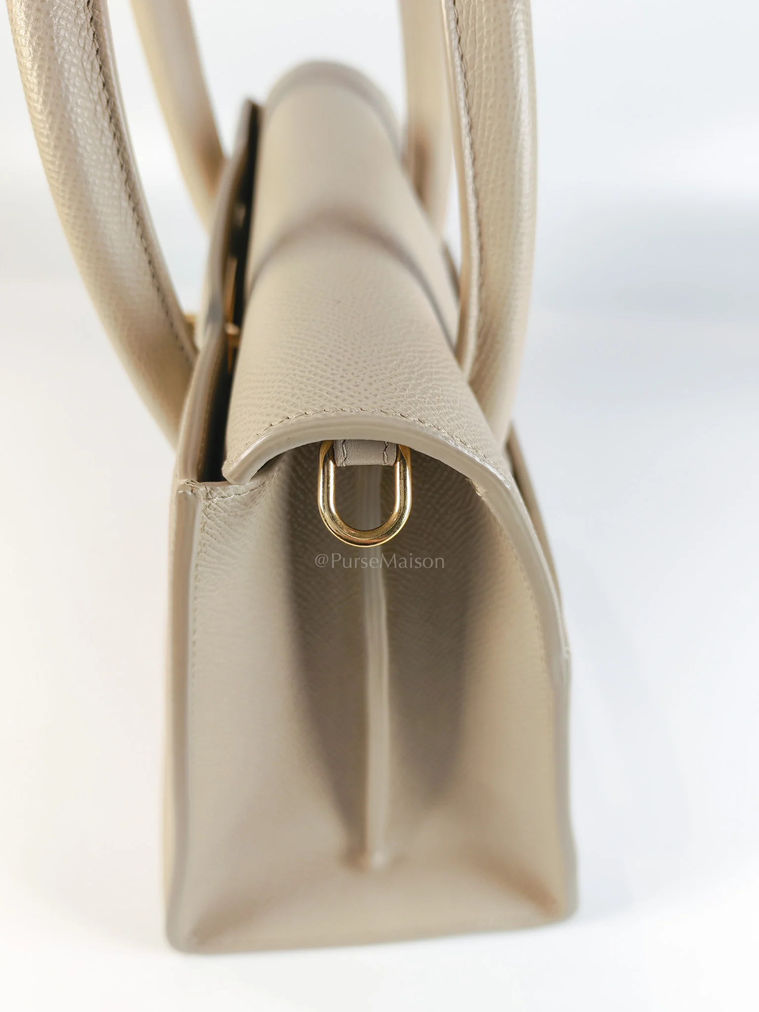 Christian Dior St Honoré Tote Bag Medium in Beige Grained Calfskin - Image 18