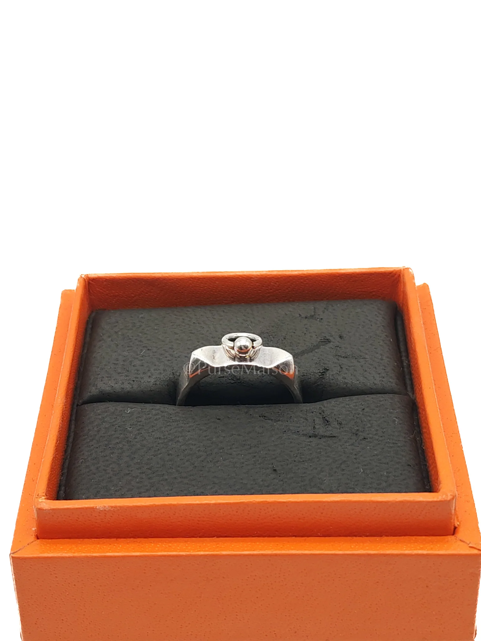 Hermes Sterling Silver Collier De Chien Ring Size 55 - Image 2
