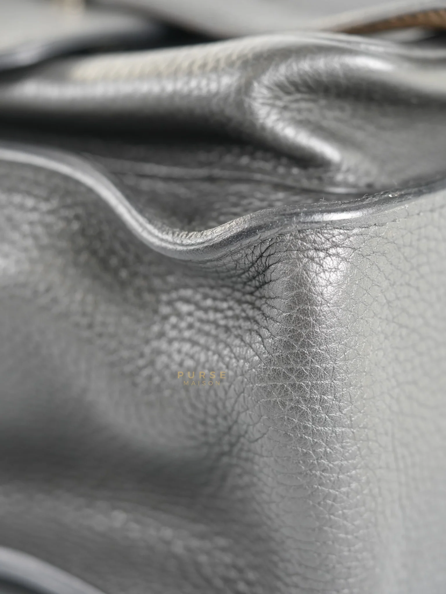 Hermes Steve Messenger 35 in Noir & Etoupe Clemence Leather Palladium Hardware Stamp X(2016) - Image 14