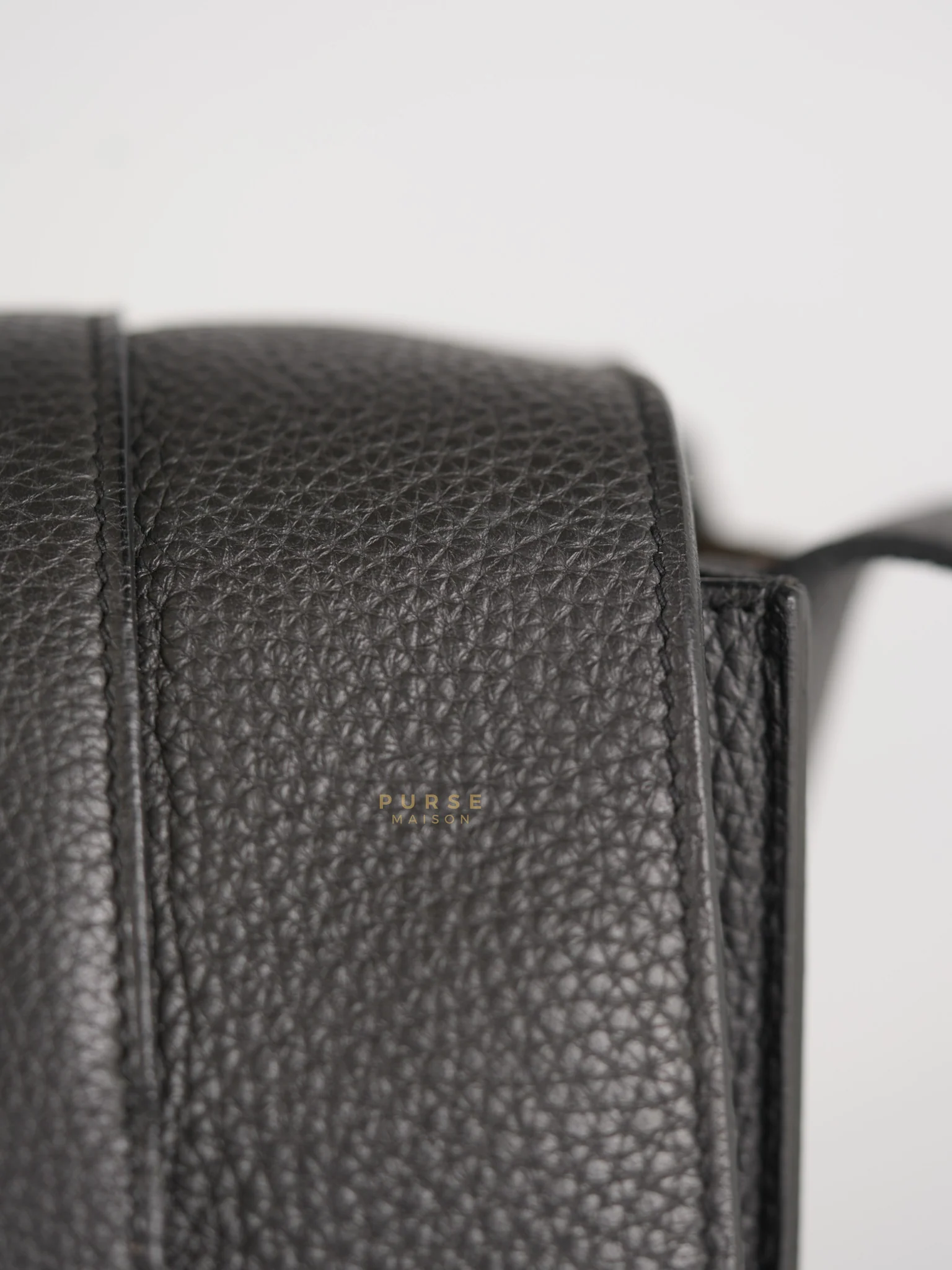 Hermes Steve Messenger 35 in Noir & Etoupe Clemence Leather Palladium Hardware Stamp X(2016) - Image 27