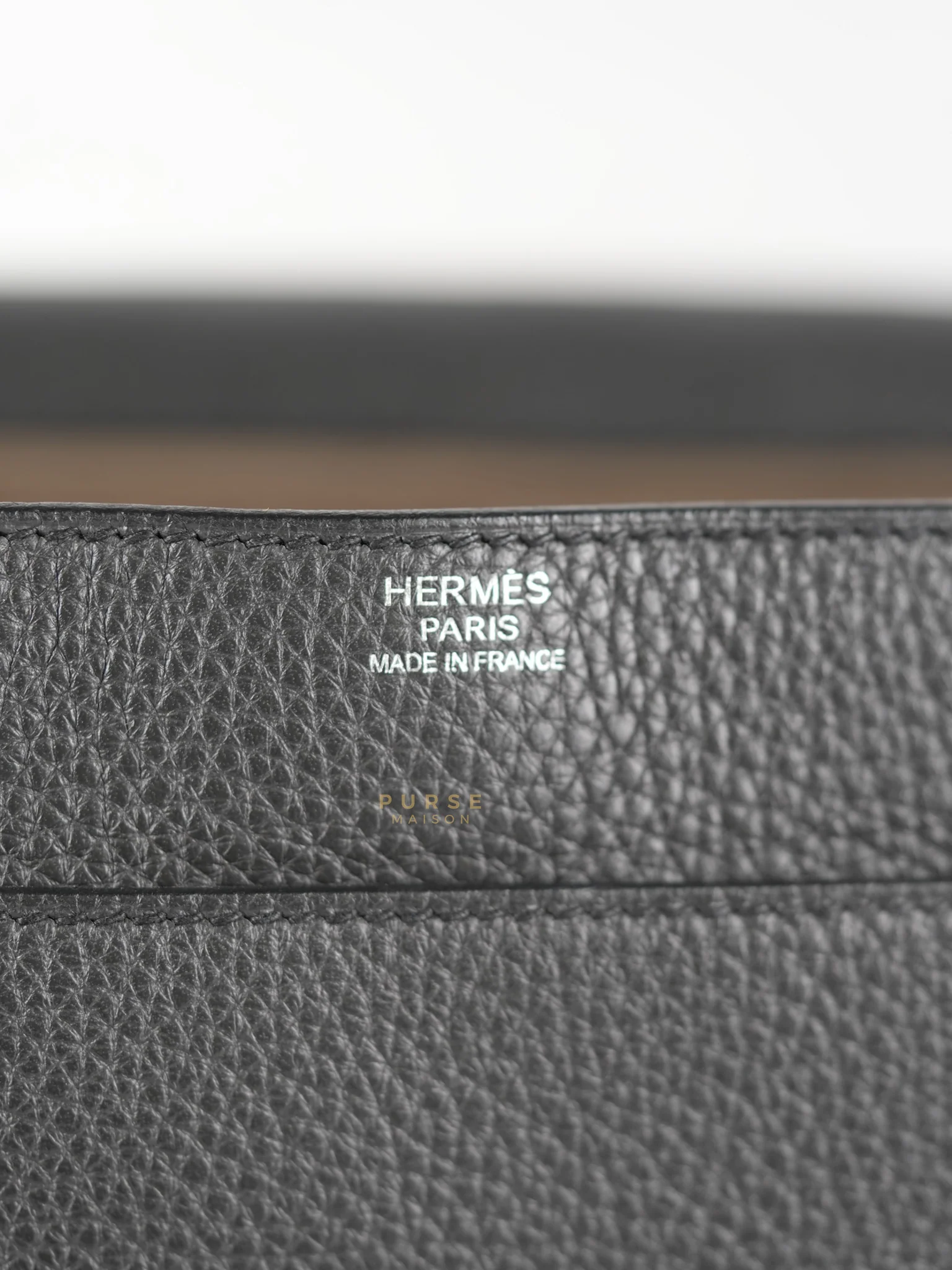 Hermes Steve Messenger 35 in Noir & Etoupe Clemence Leather Palladium Hardware Stamp X(2016) - Image 28
